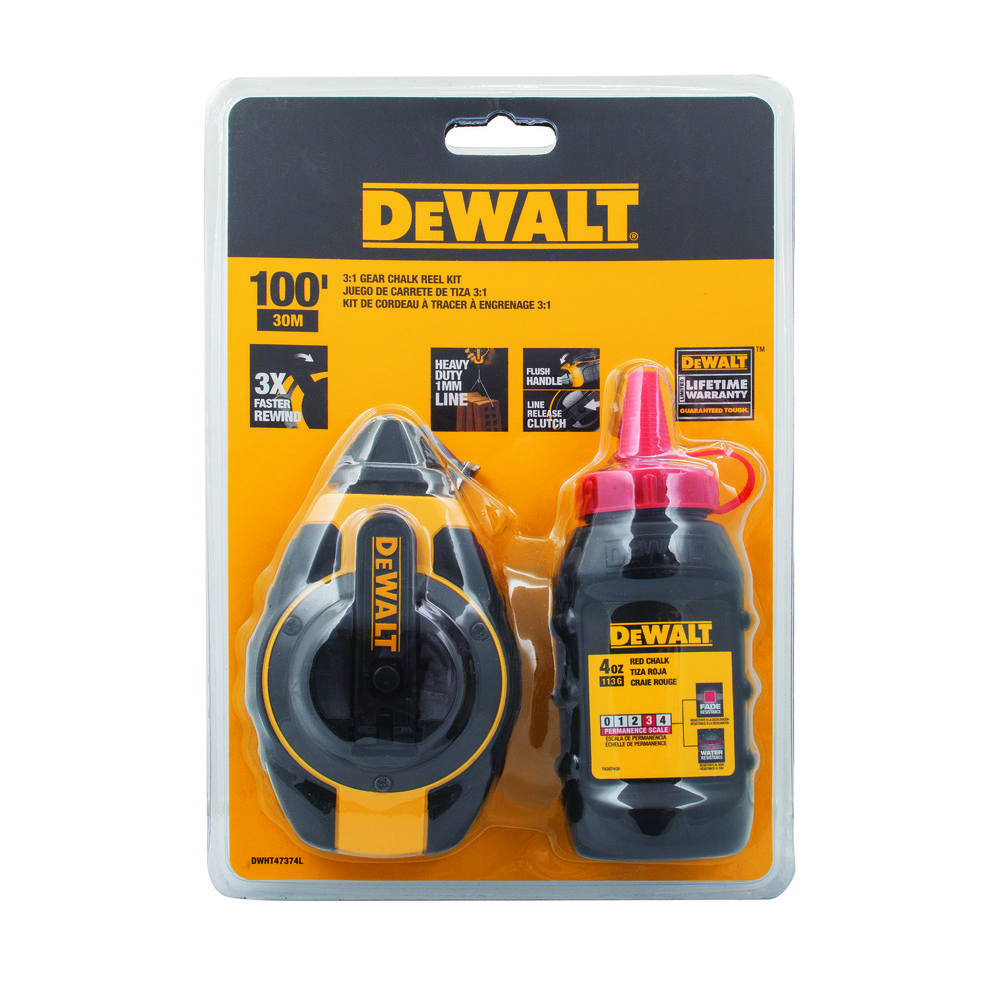 White Cap  DEWALT 3-1 Chalk Reel