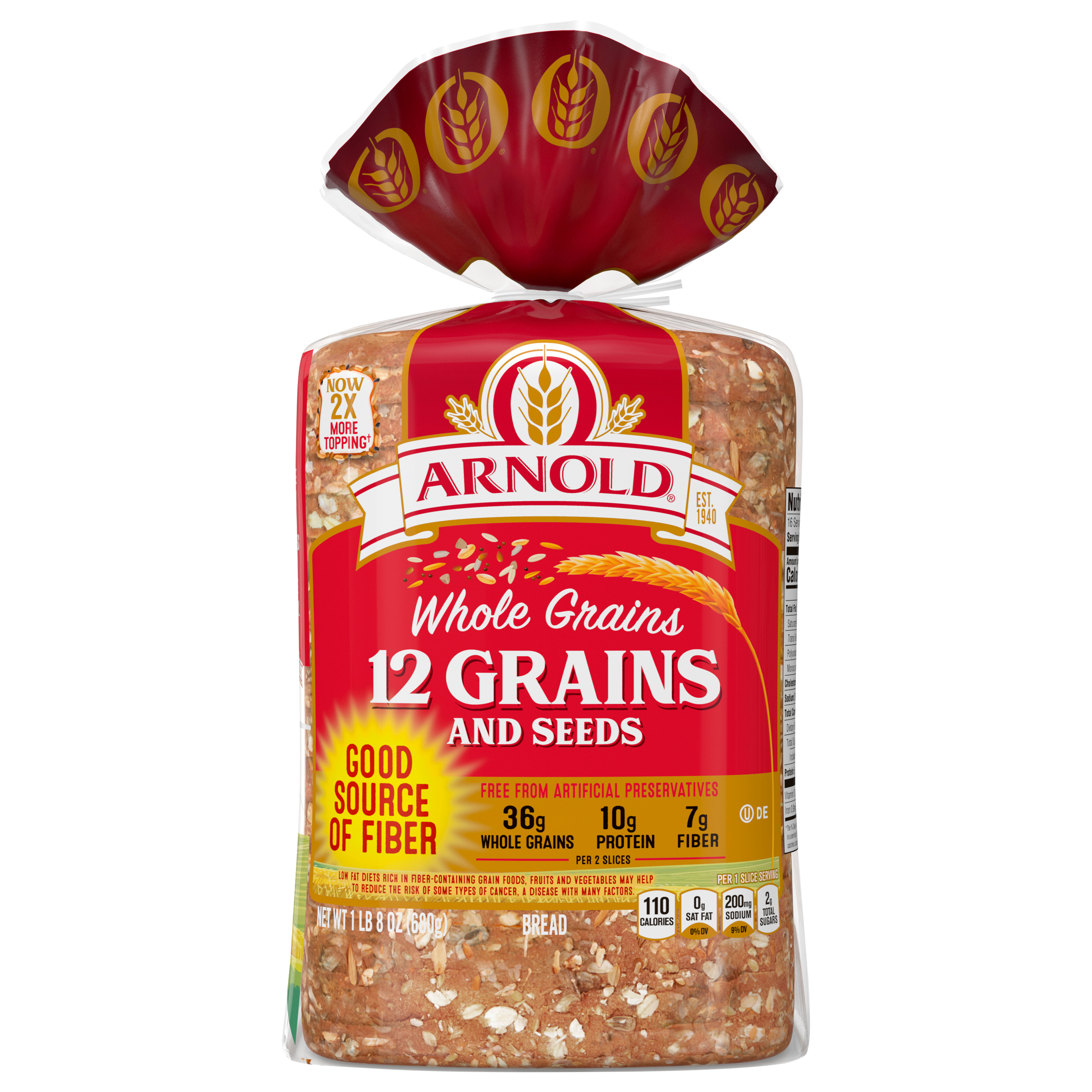 Bread, Whole Grains, 12 Grains and Seeds