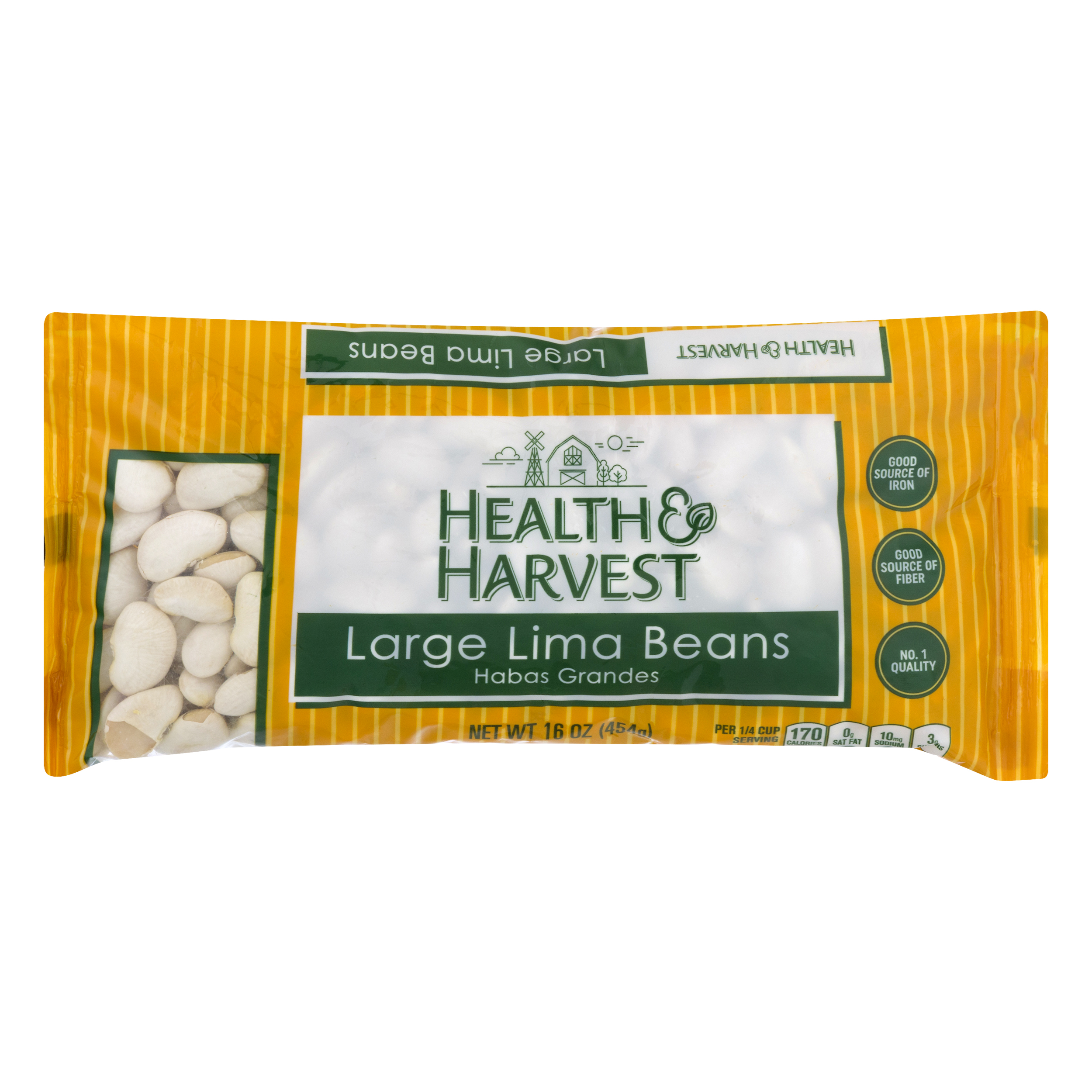 Health & Harvest Large Lima Beans 16 Oz