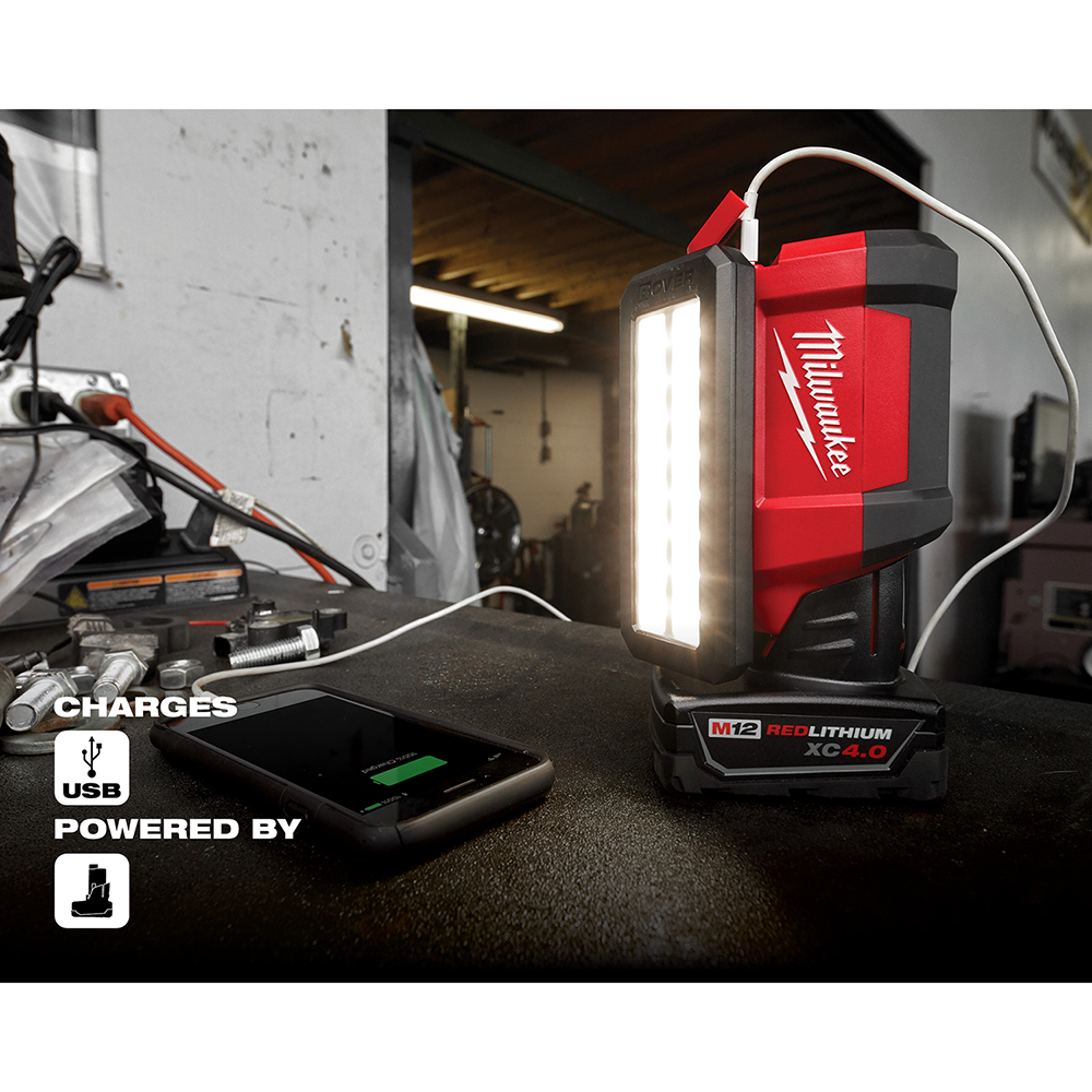 White Cap | M12 Rover Service & Repair Flood Light W/ Usb Charging 