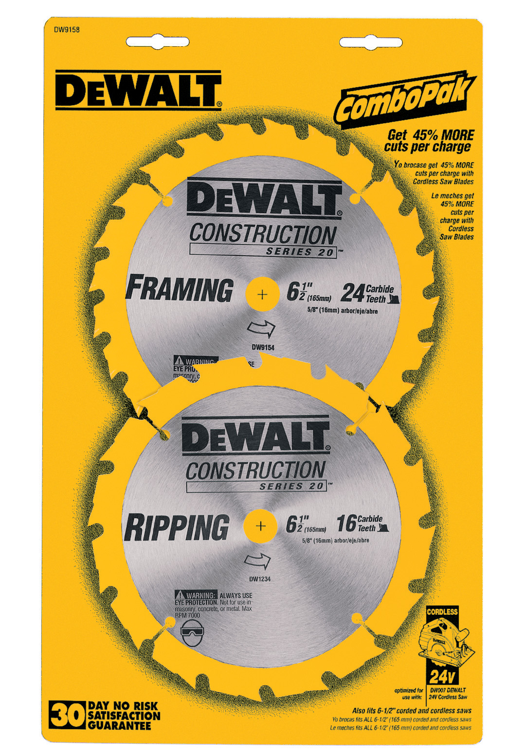 DeWalt DW3128P5 12 Mitre Saw Construction Blade 2-Piece Combo Pack 