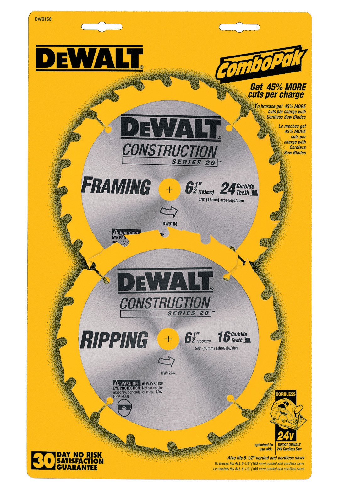 Dewalt 2 saw blade best sale combo pack