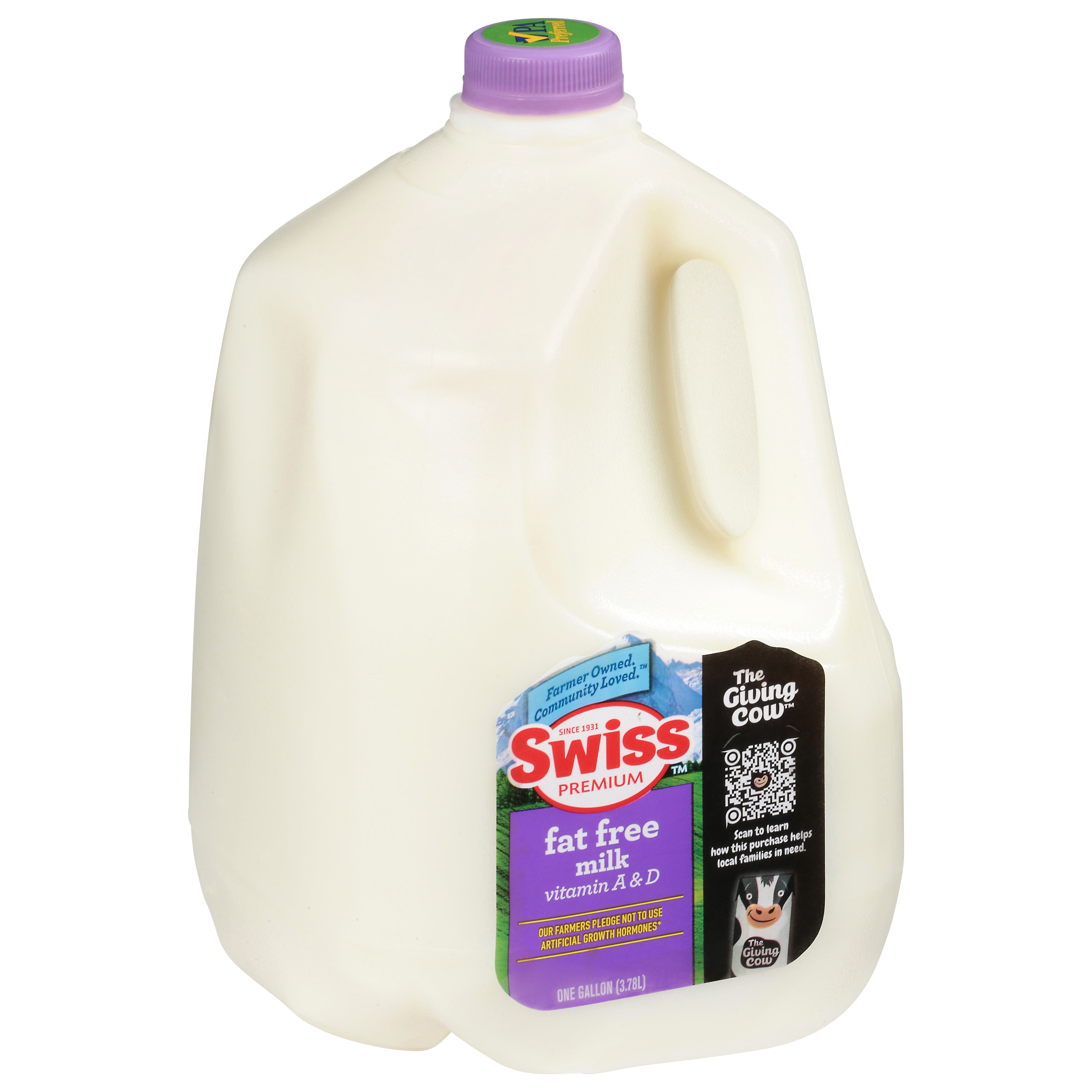 Swiss Fat Free Milk 1 Gl