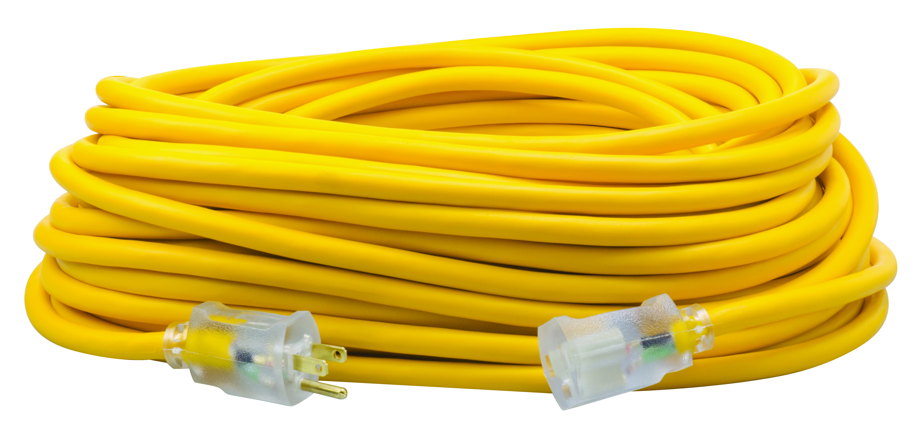 SOUTHWIRE, 12/3 SJTW 100' YELLOW OUTDOOR TWIST-TO-LOCK NEMA L5-20P EXTENSION  CORD