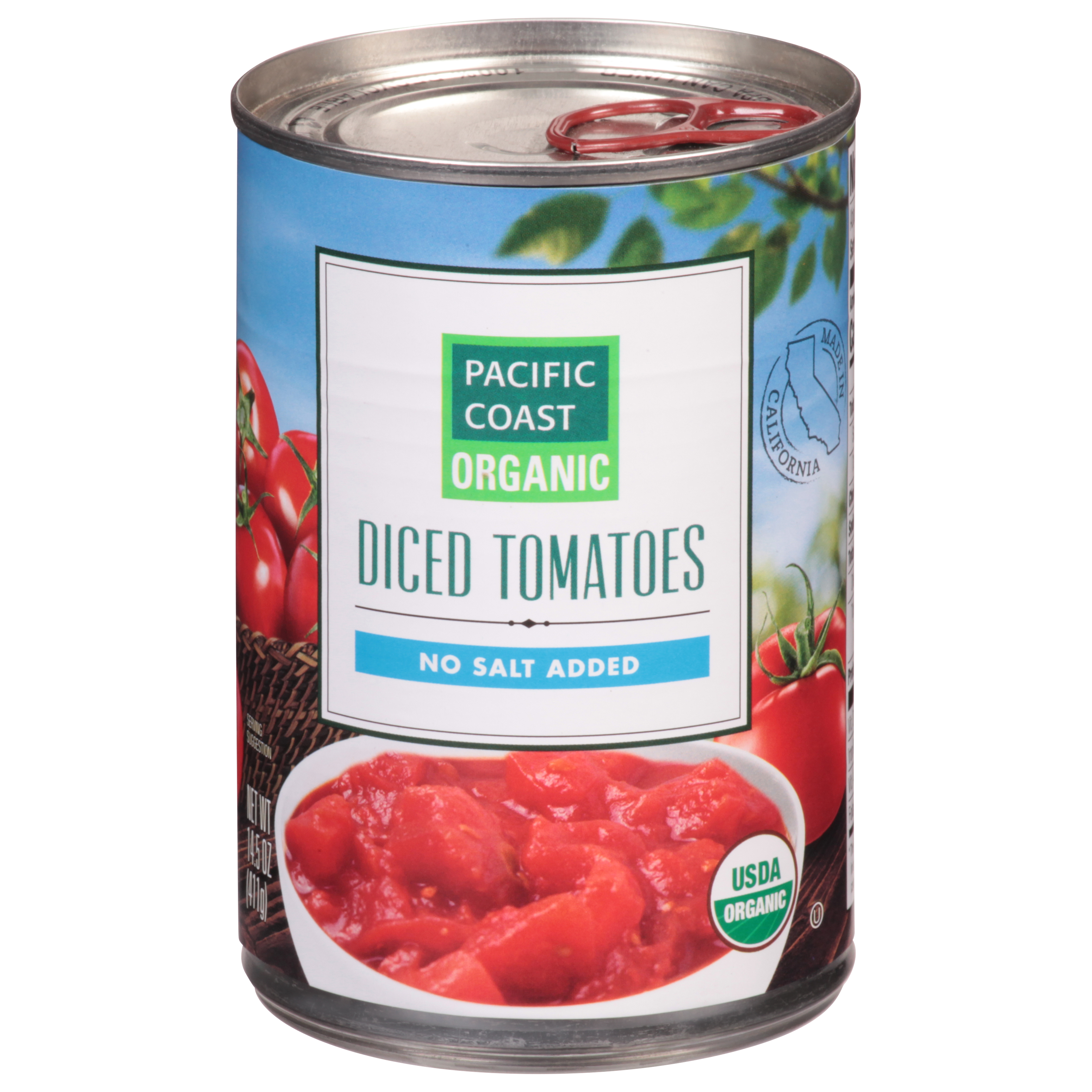 Pacific Coast Organic Diced Tomatoes 14.5 Oz