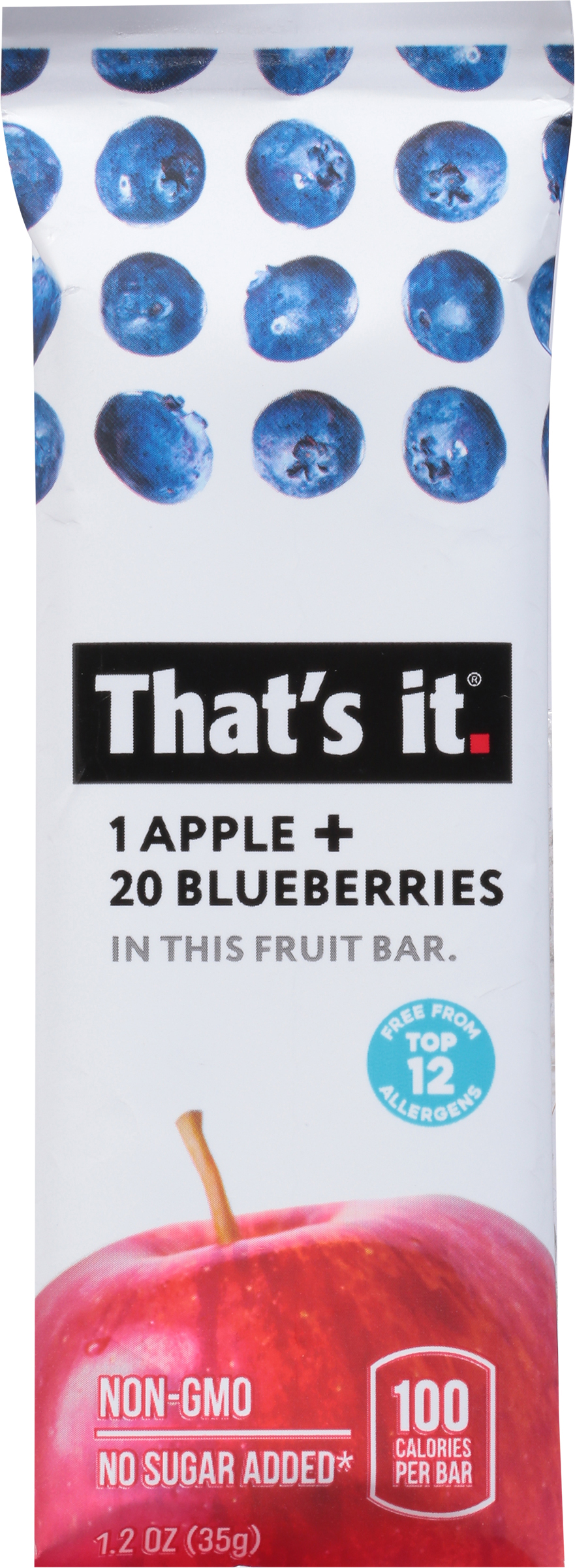 Fruit Bar, Apple + Blueberries