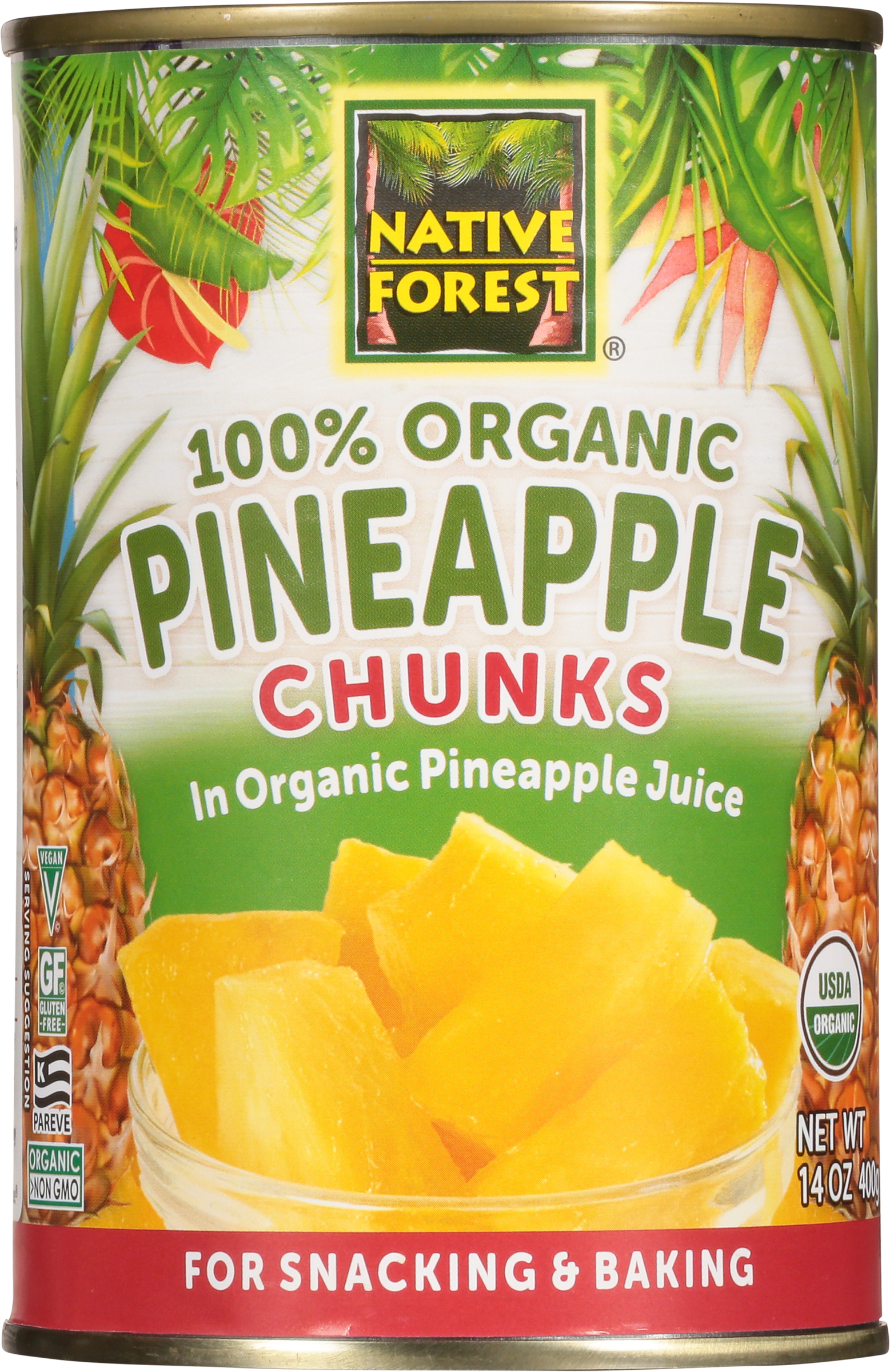 Pineapple Chunks, 100% Organic