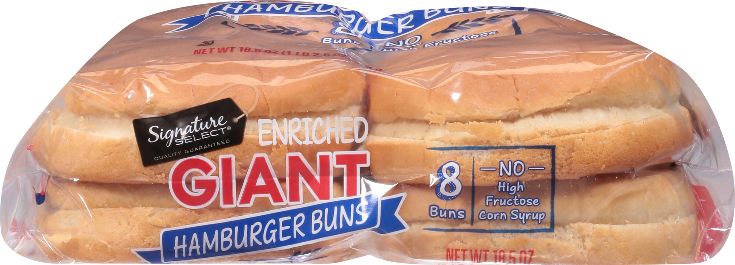 Hamburger Buns, Enriched, Giant