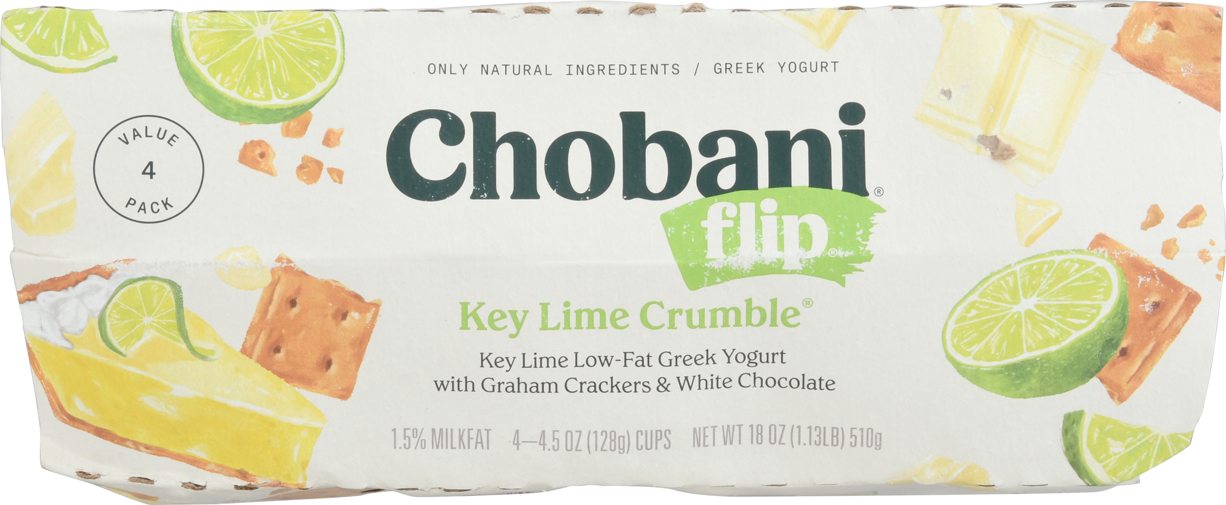 Yogurt, Greek, Key Lime Crumble, Value 4 Pack
