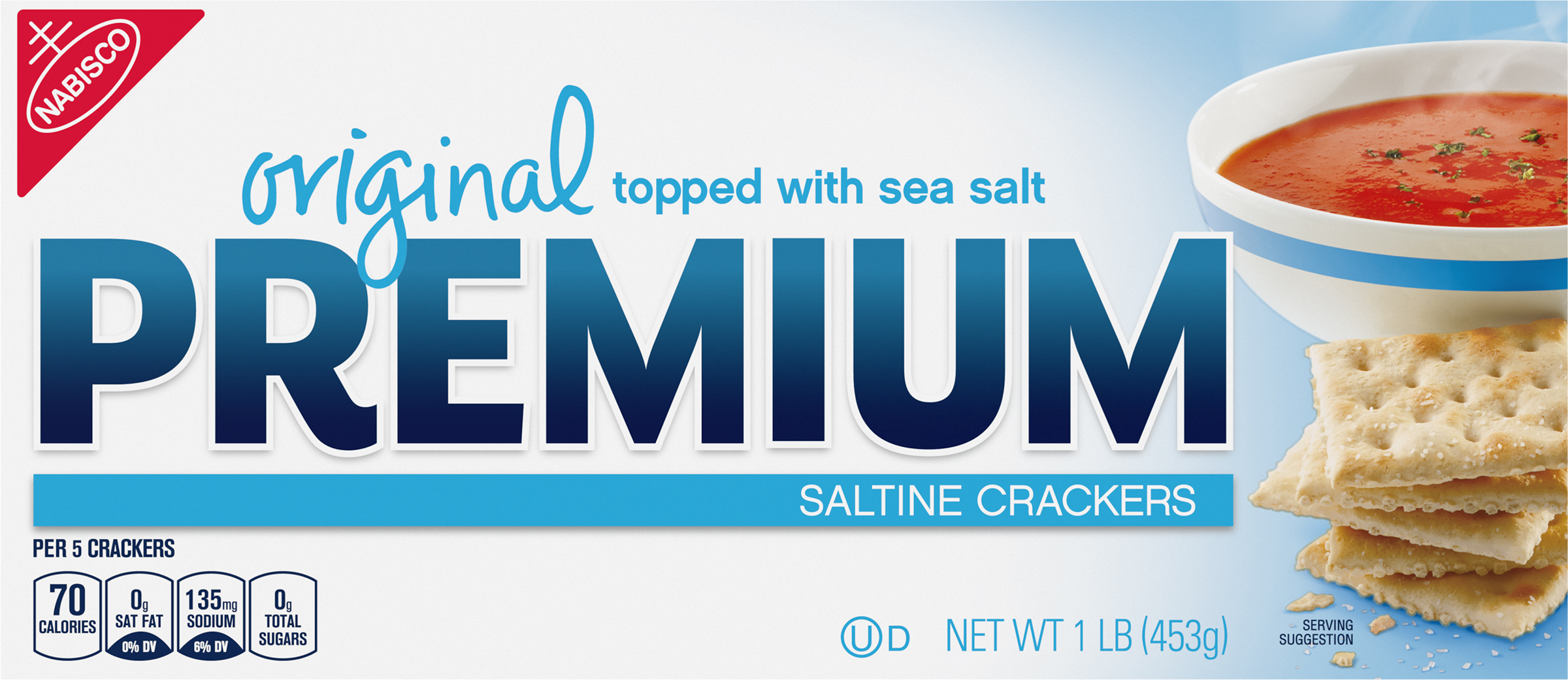 Calories in Premium Saltine Crackers, Unsalted Tops from Nabisco