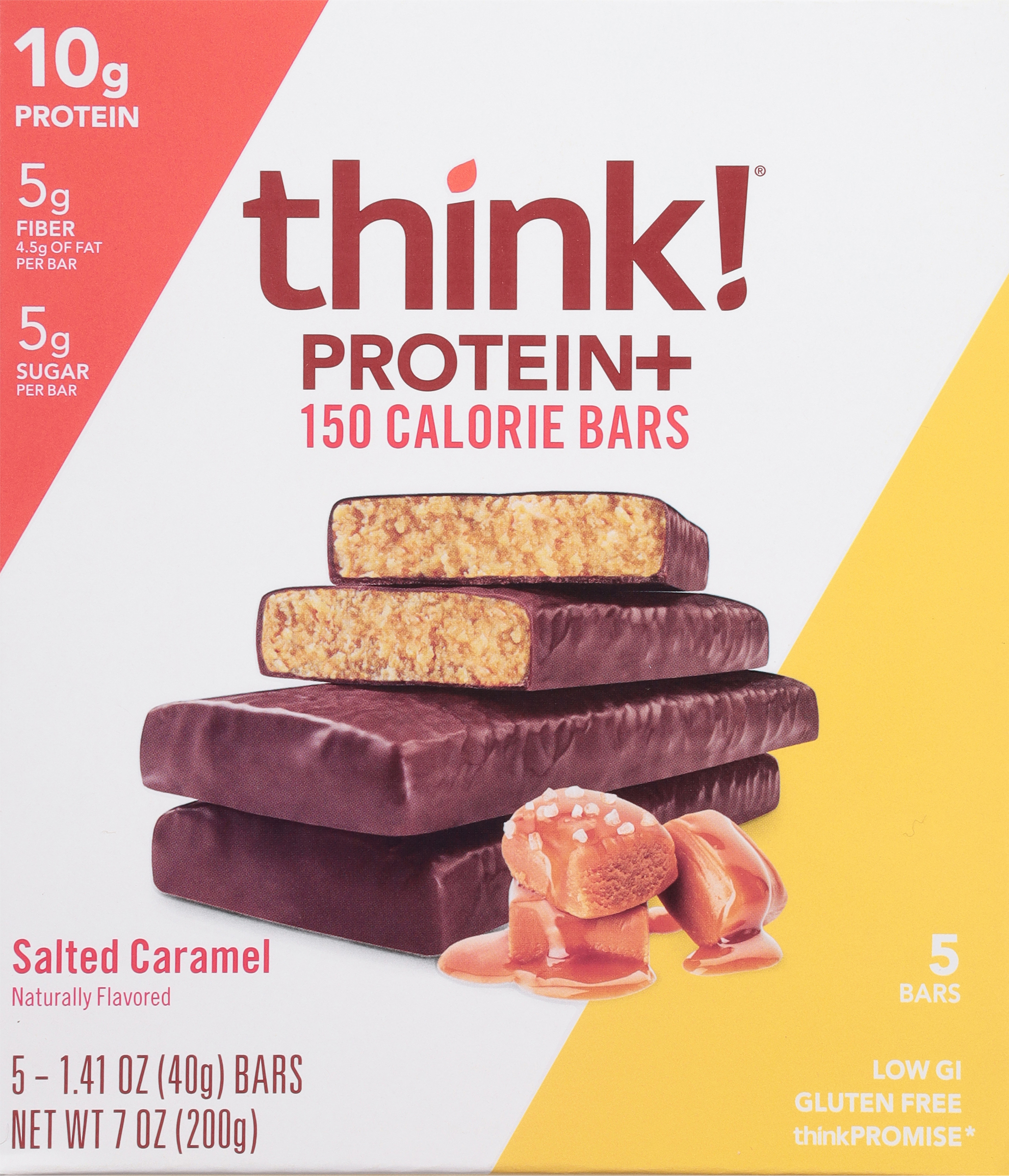 150 Calorie Bars, Salted Caramel, Protein+, 5 Pack image