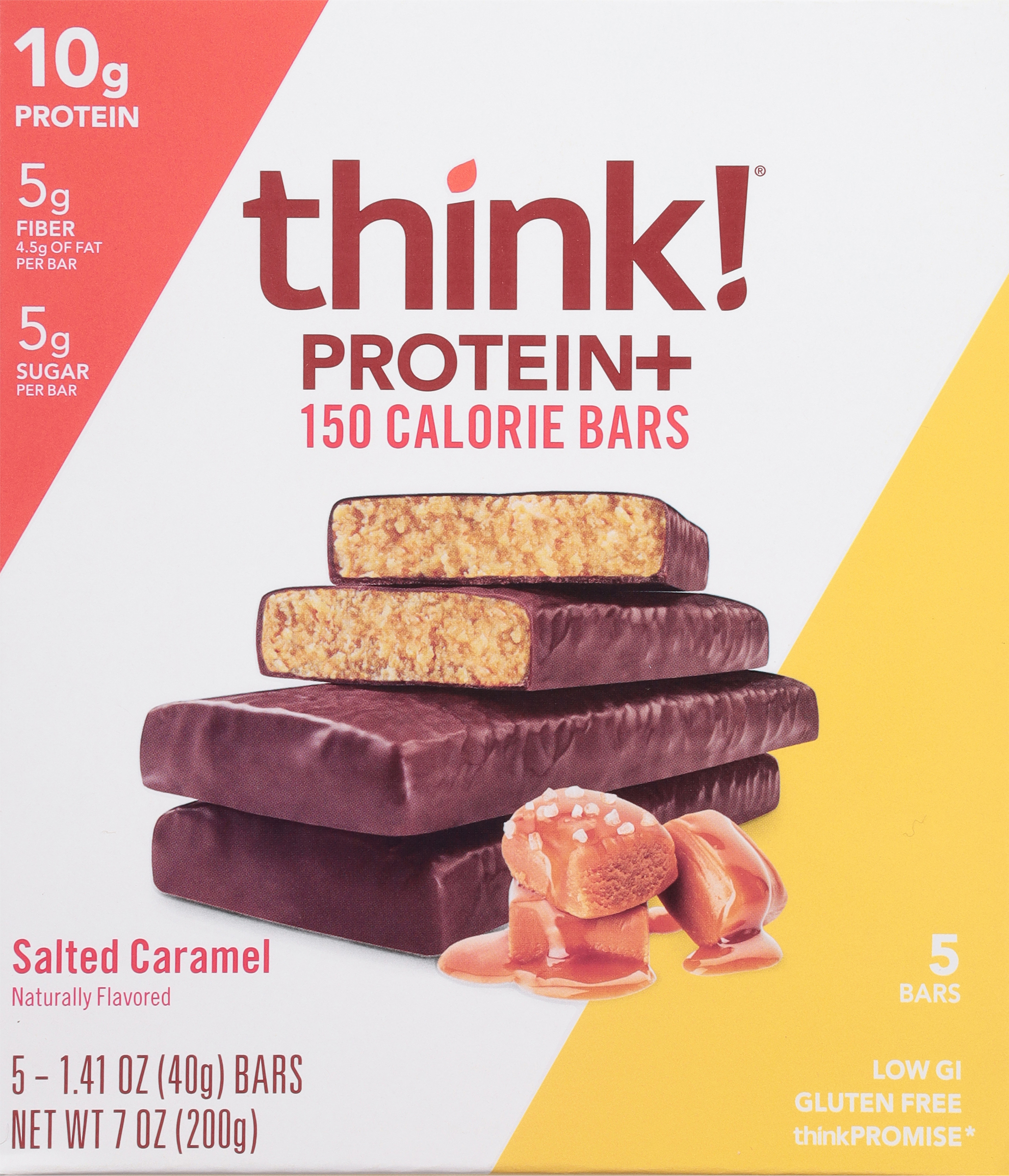 150 Calorie Bars, Salted Caramel, Protein+, 5 Pack