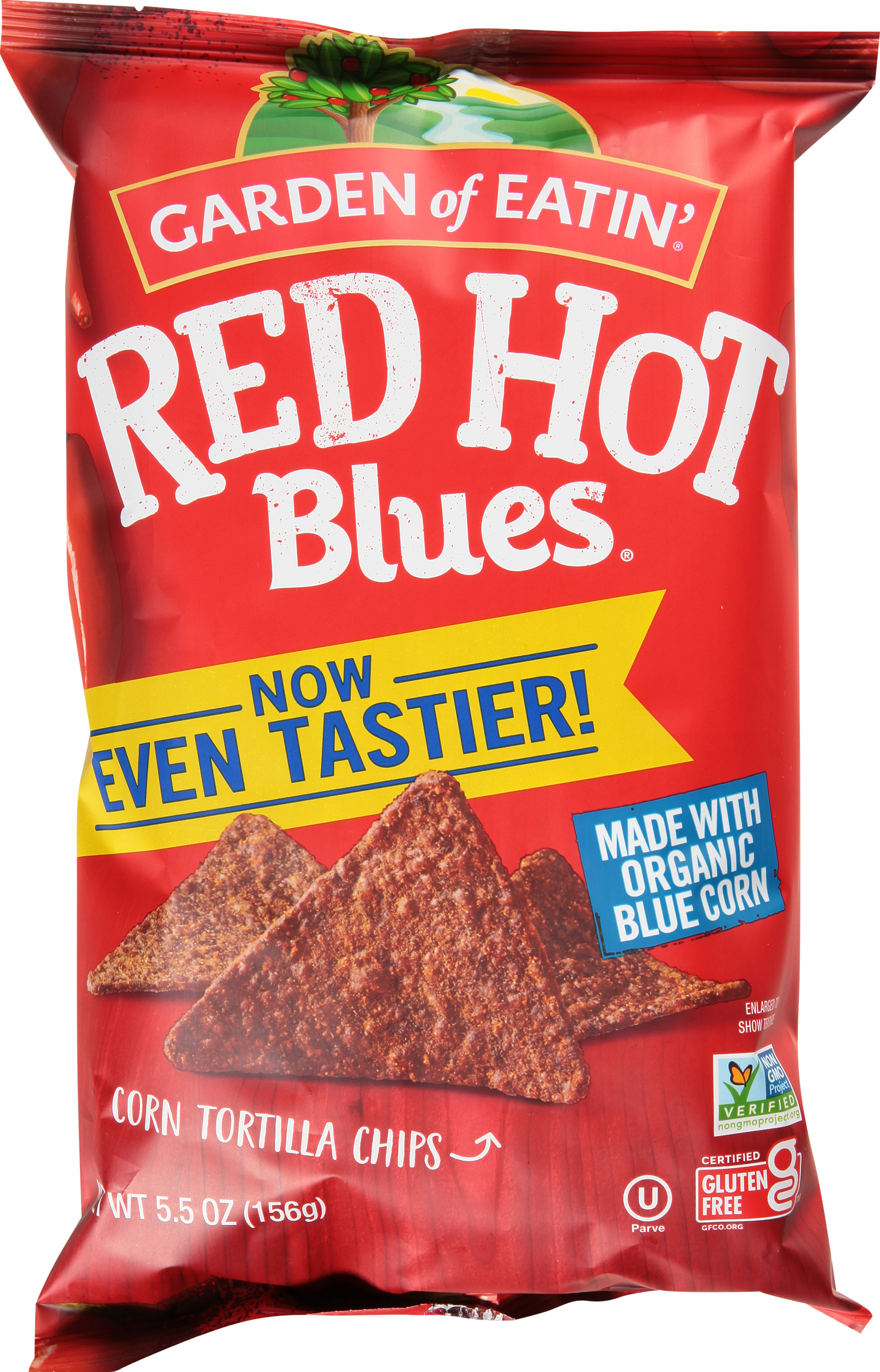 Corn Tortilla Chips, Red Hot Blues