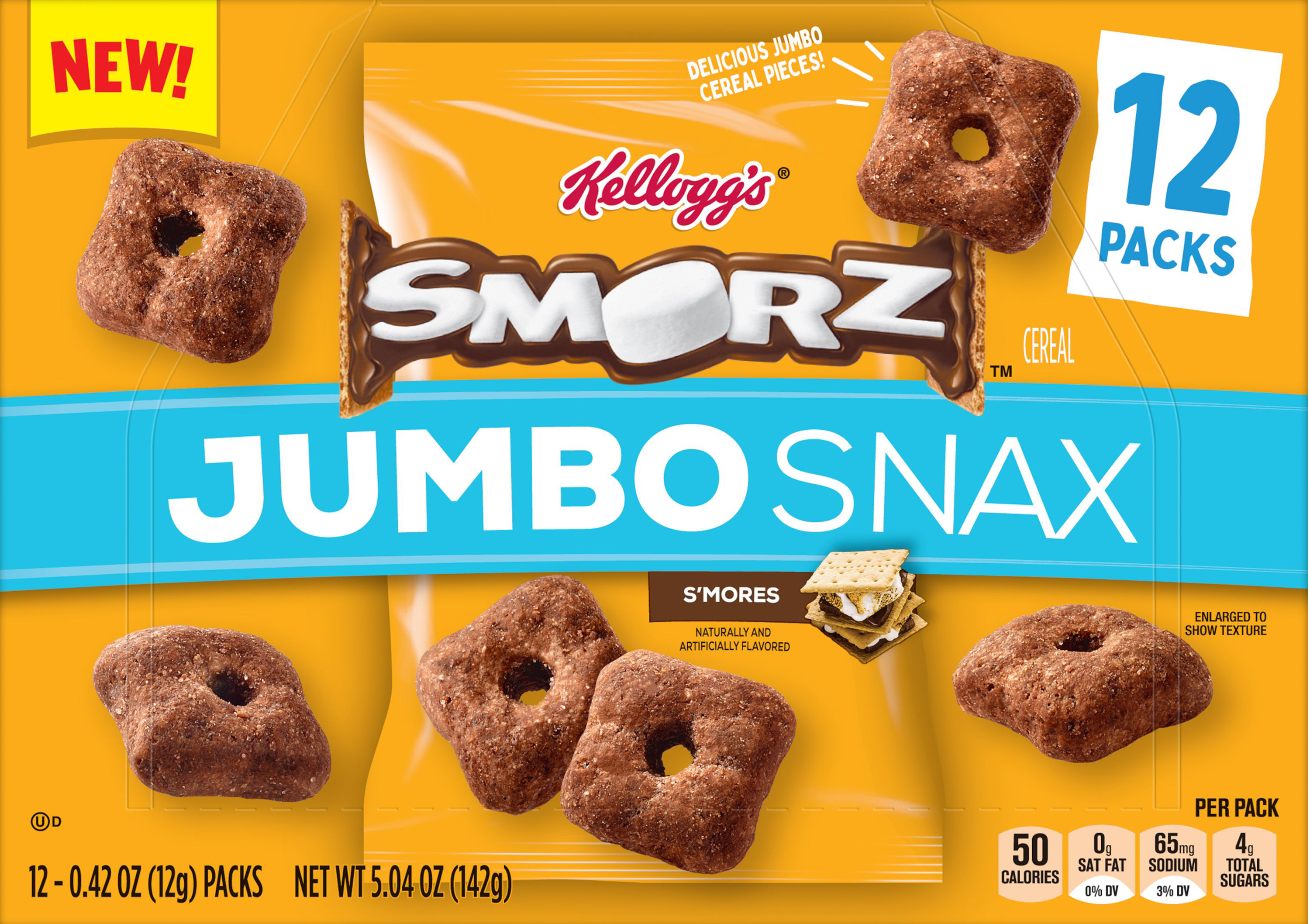 Cereal, S'Mores, Jumbo Snax, 12 Packs