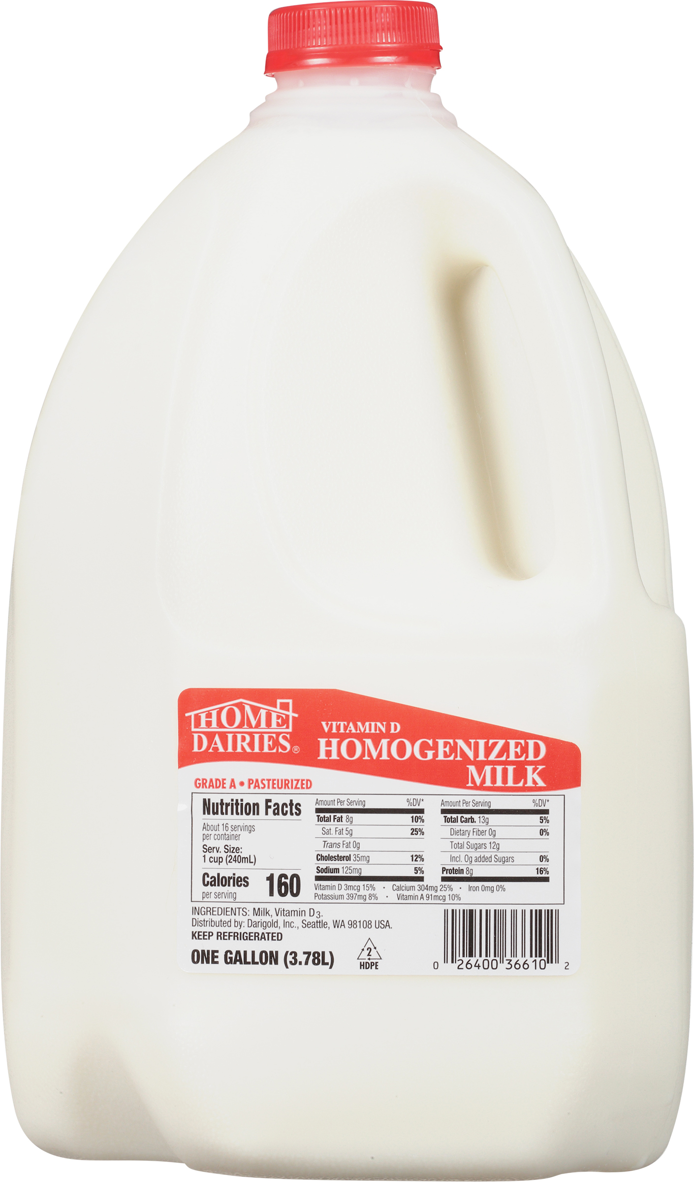 Calories in Milk, Vitamin D from Meijer