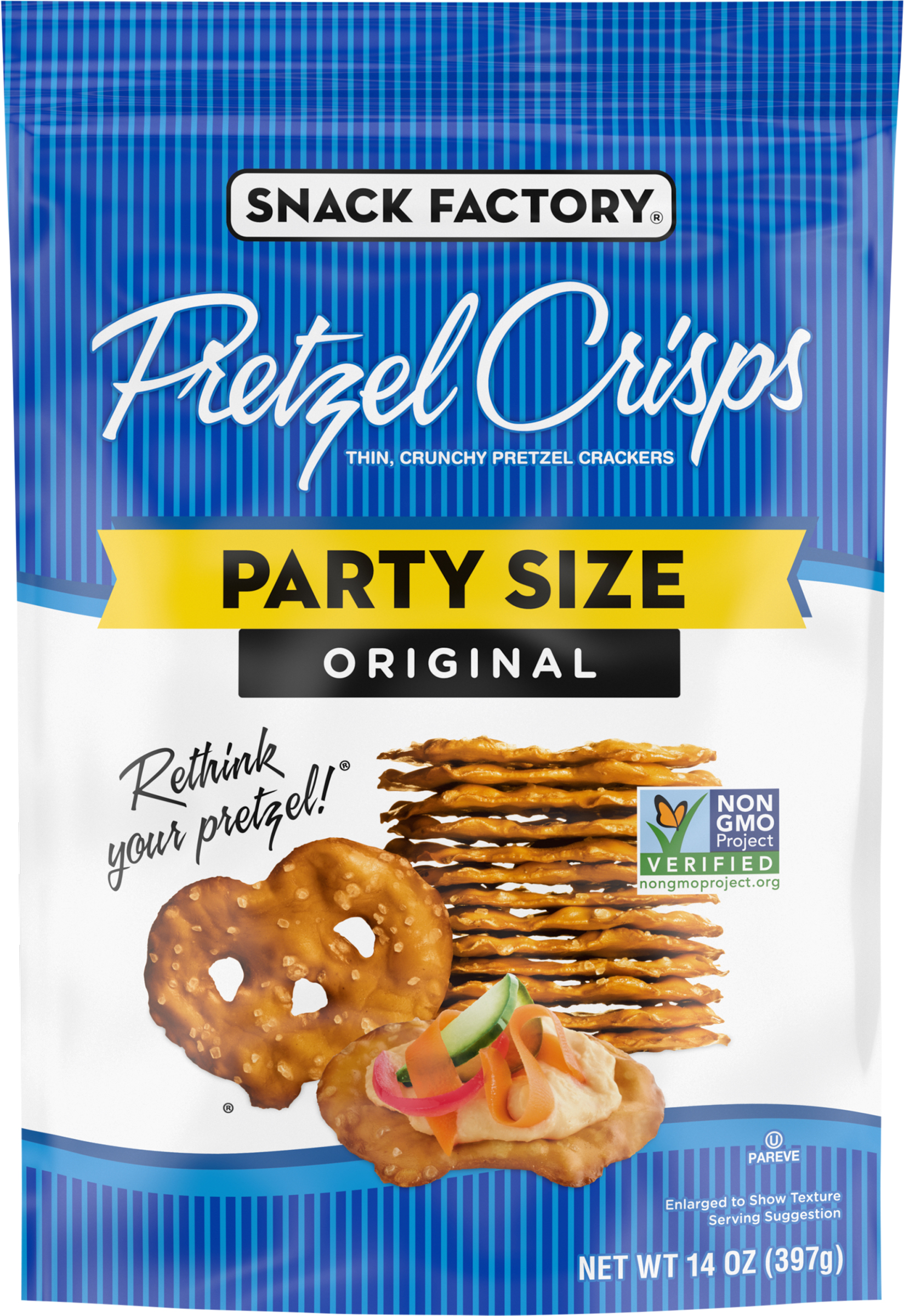 Pretzel Crisps, Original, Party Size