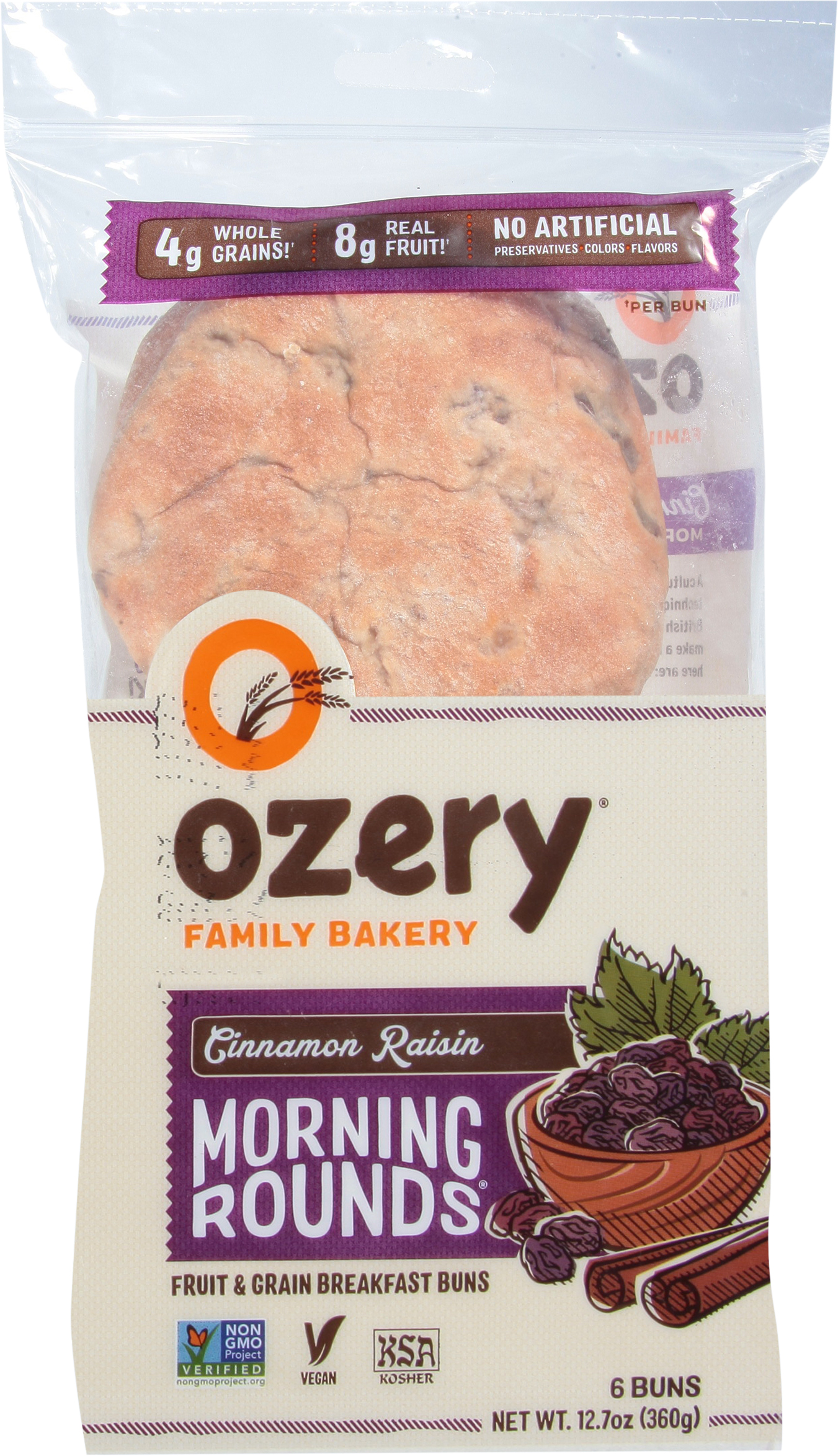 Breakfast Buns, Fruit & Grain, Cinnamon Raisin