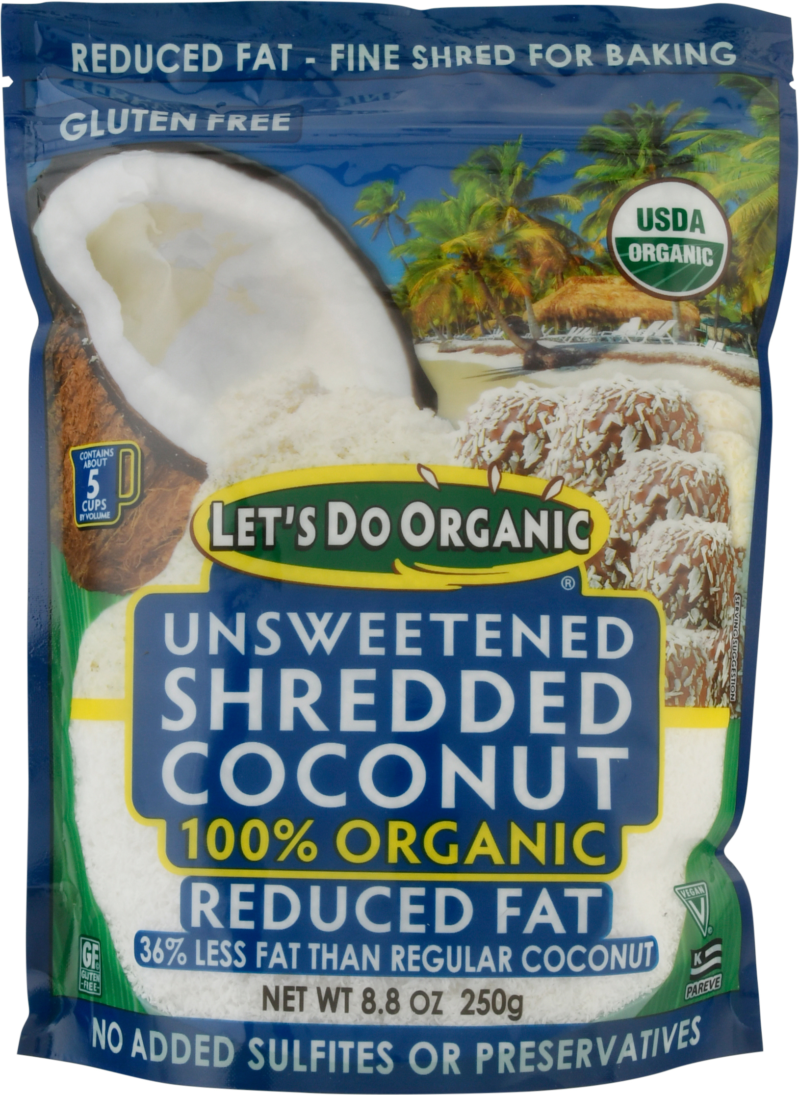 Shredded Coconut, Reduced Fat, Unsweetened