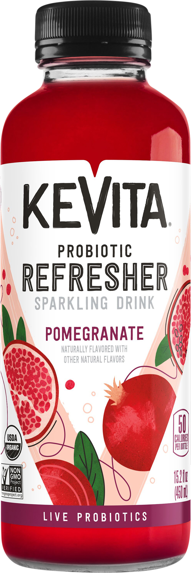 Sparkling Drink, Pomegranate, Probiotic, Refresher