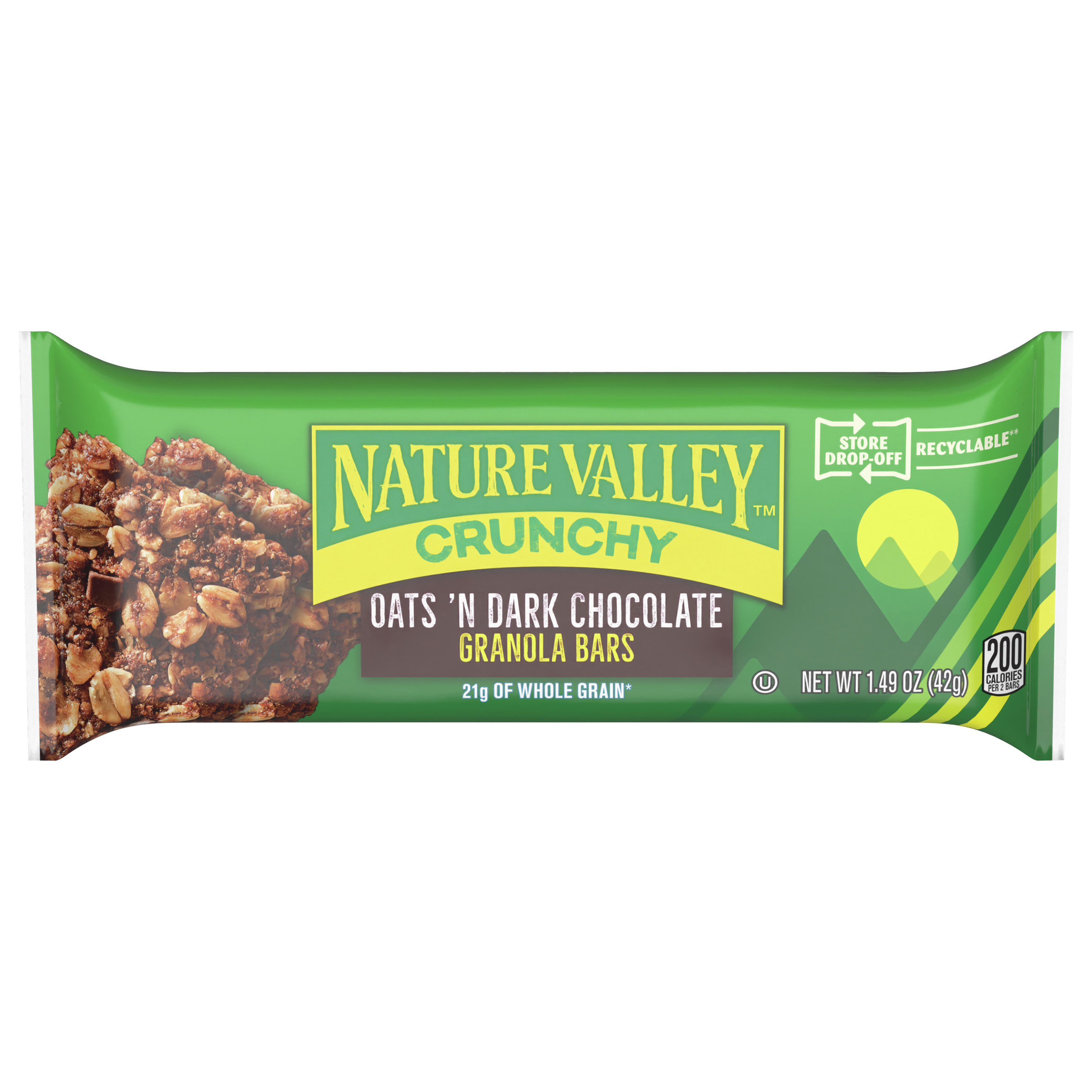 Granola Bars, Oats 'N Dark Chocolate, Crunchy