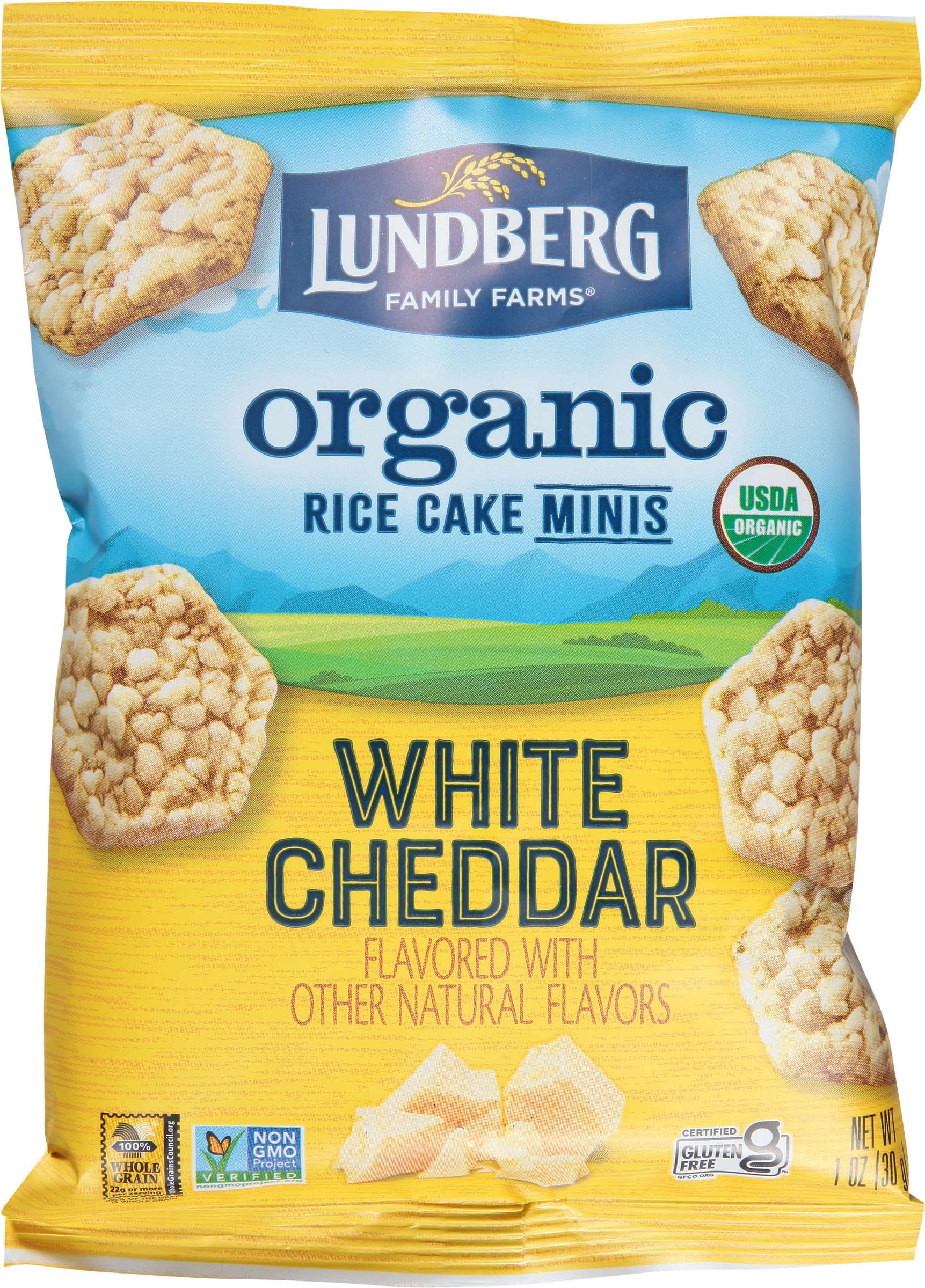 Rice Cakes, Organic, White Cheddar, Minis