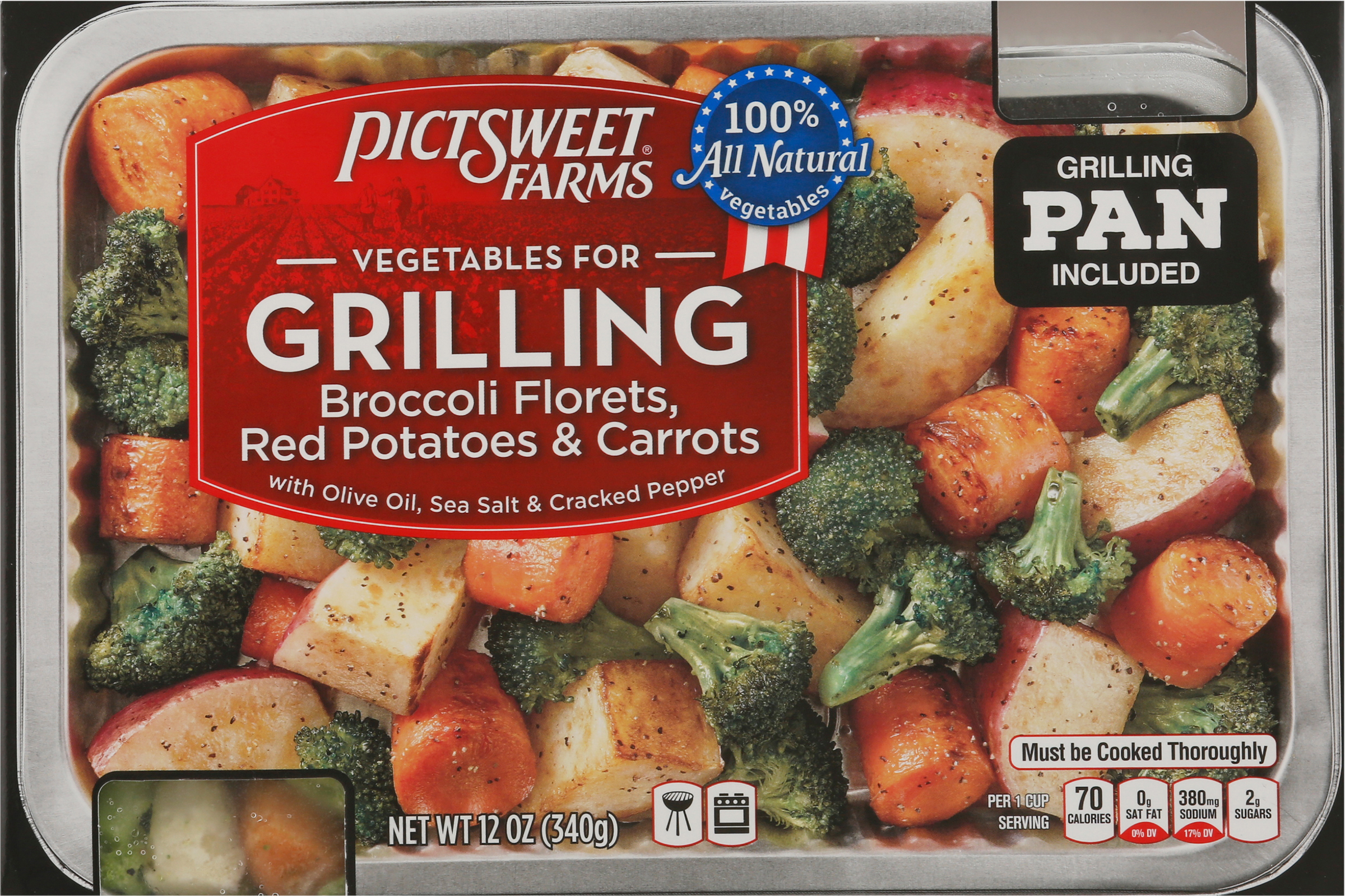 Vegetables for Grilling, Broccoli Florets, Red Potatoes & Carrots