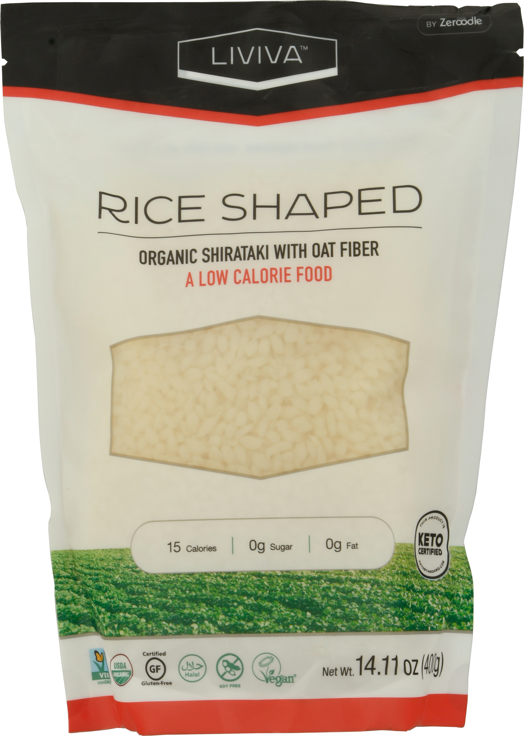 Shirataki with Oat Fiber, Organic, Rice Shaped