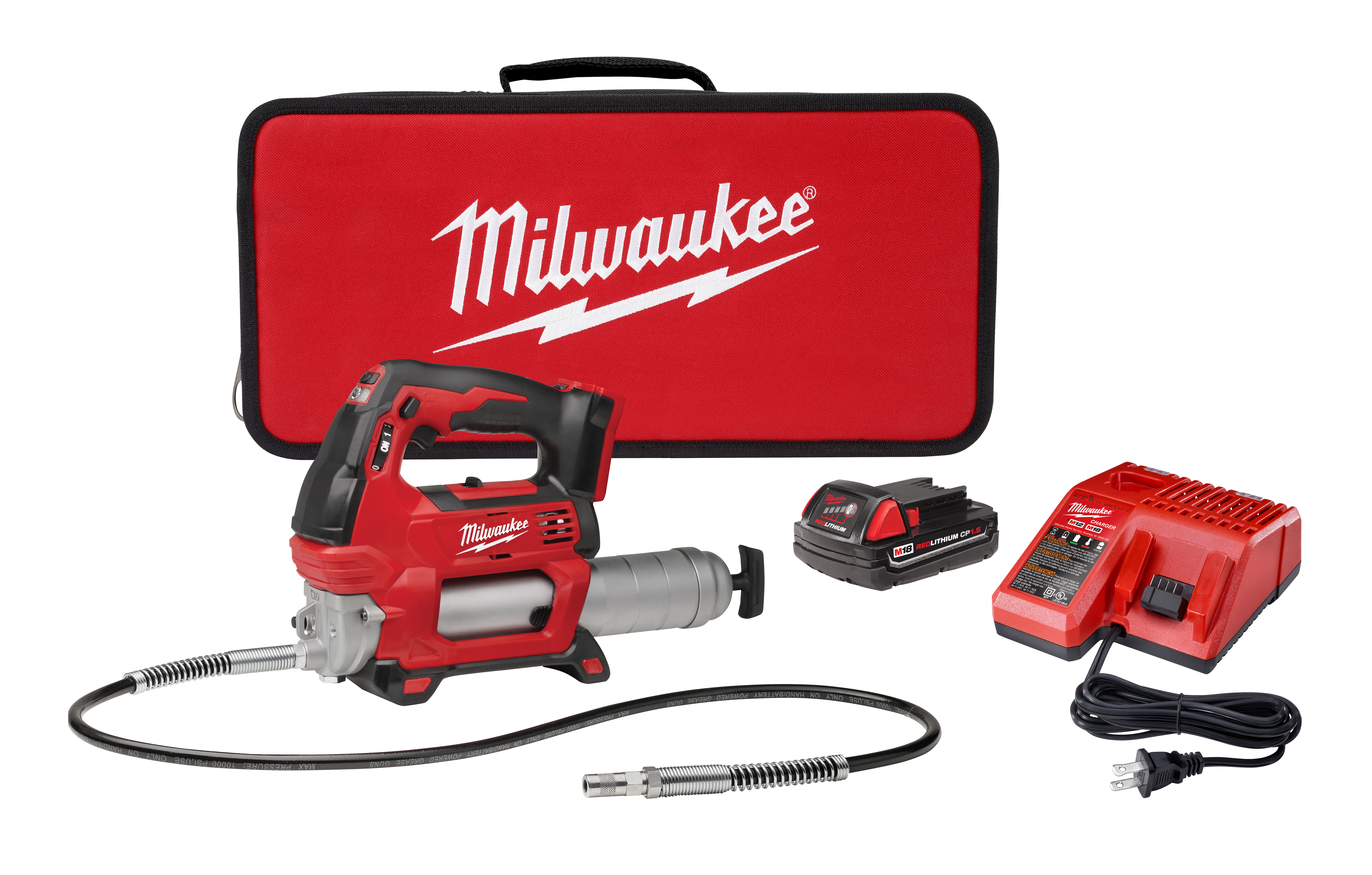 White Cap | Milwaukee M18 Cordless Grease Gun with Battery