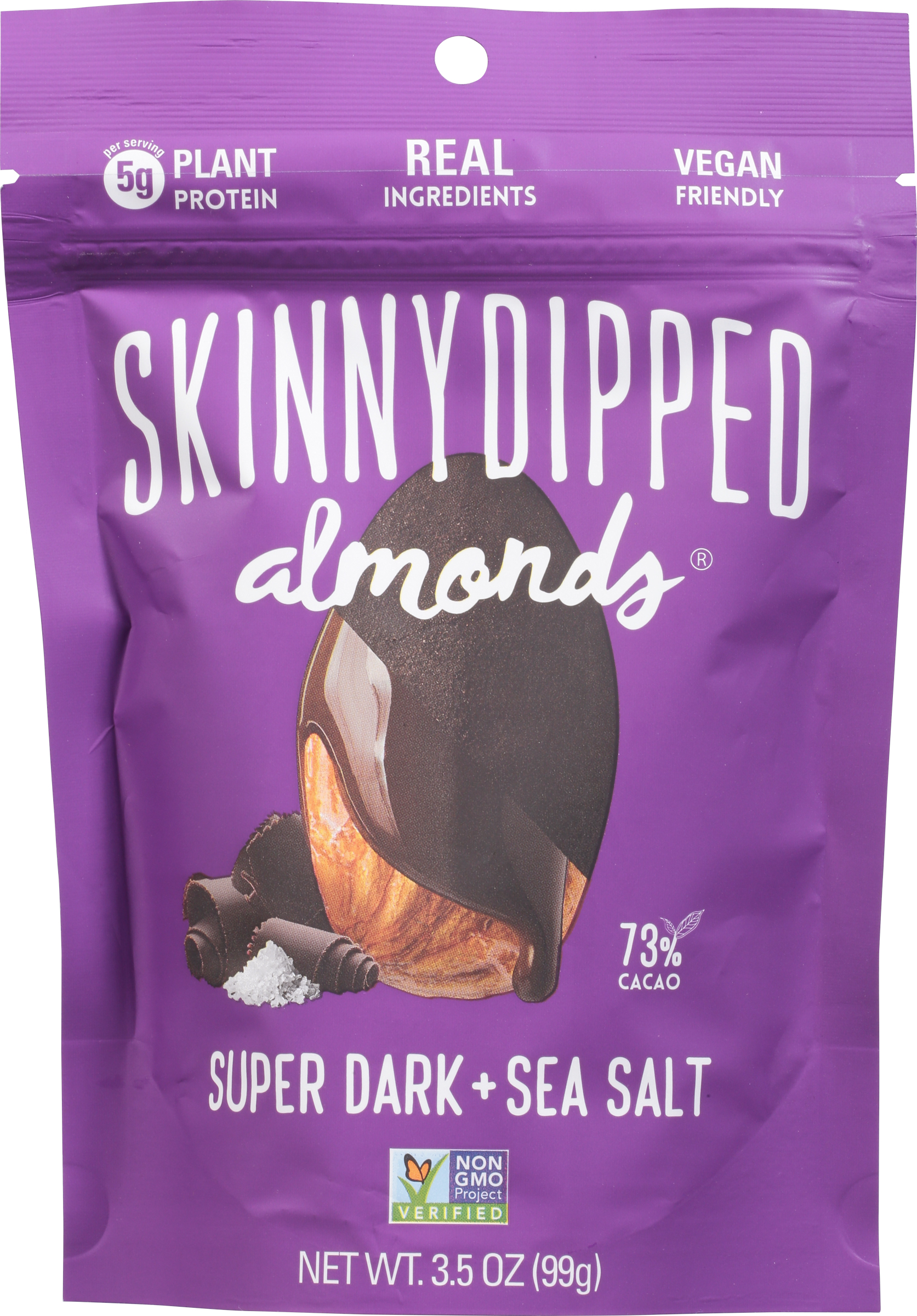 Almonds, Super Dark & Sea Salt, 73% Cacao