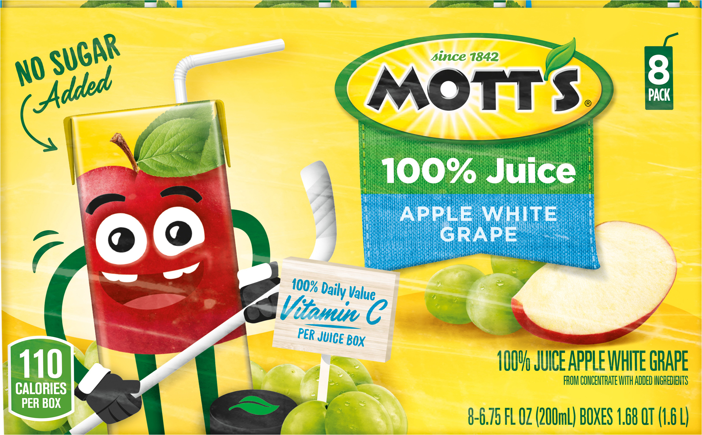 100% Juice, Apple White Grape, 8 Pack