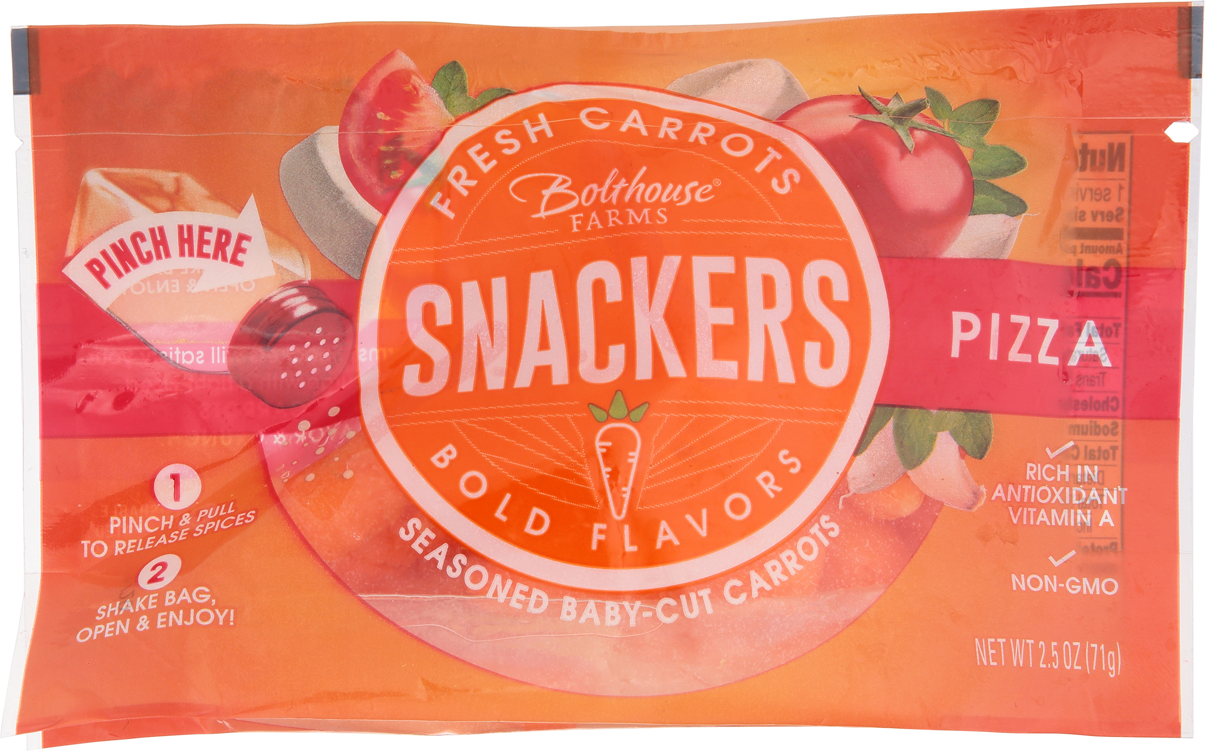 Fresh Carrots, Seasoned, Pizza, Baby-Cut