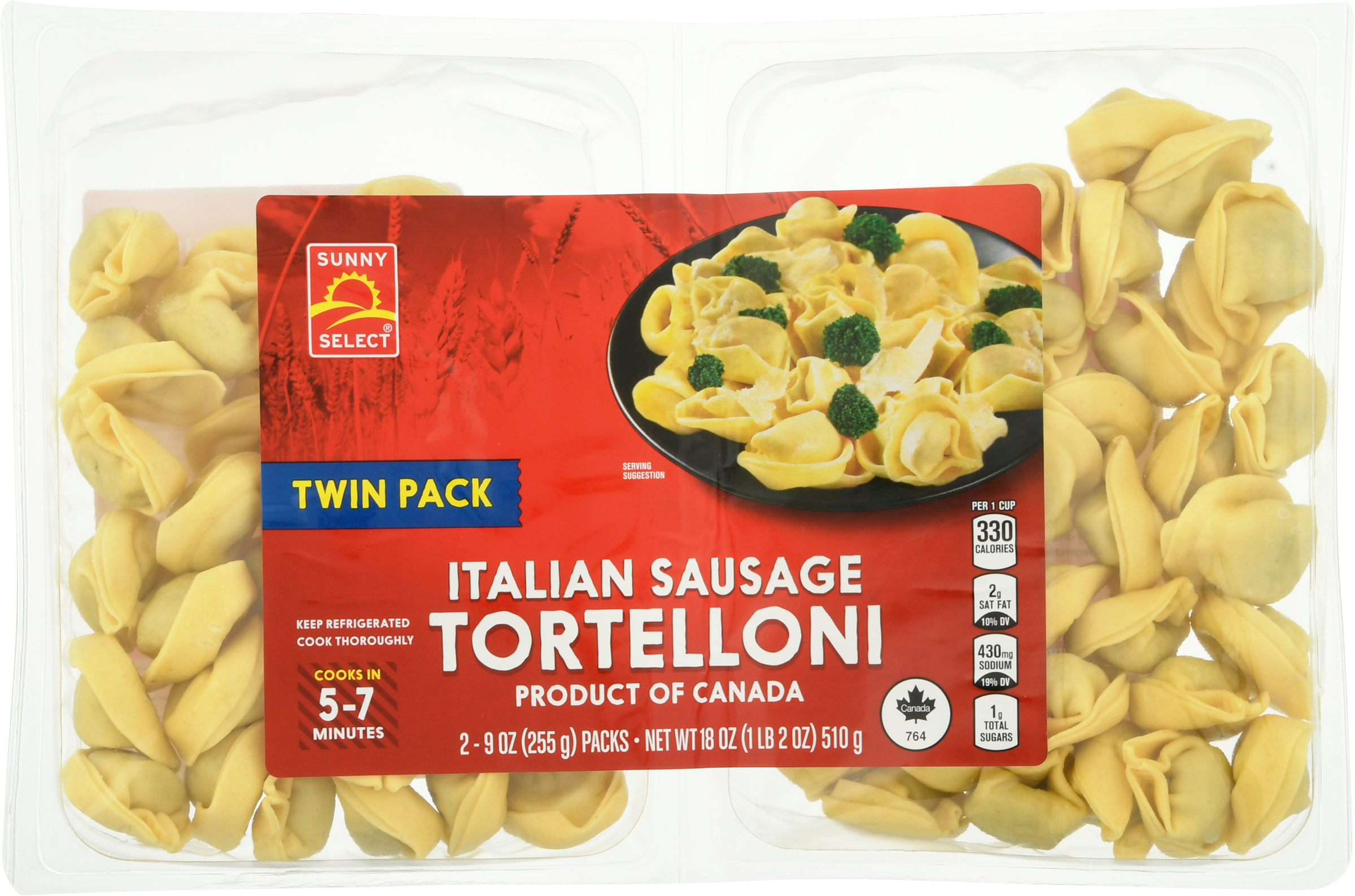 Tortelloni, Italian Sausage, Twin Pack