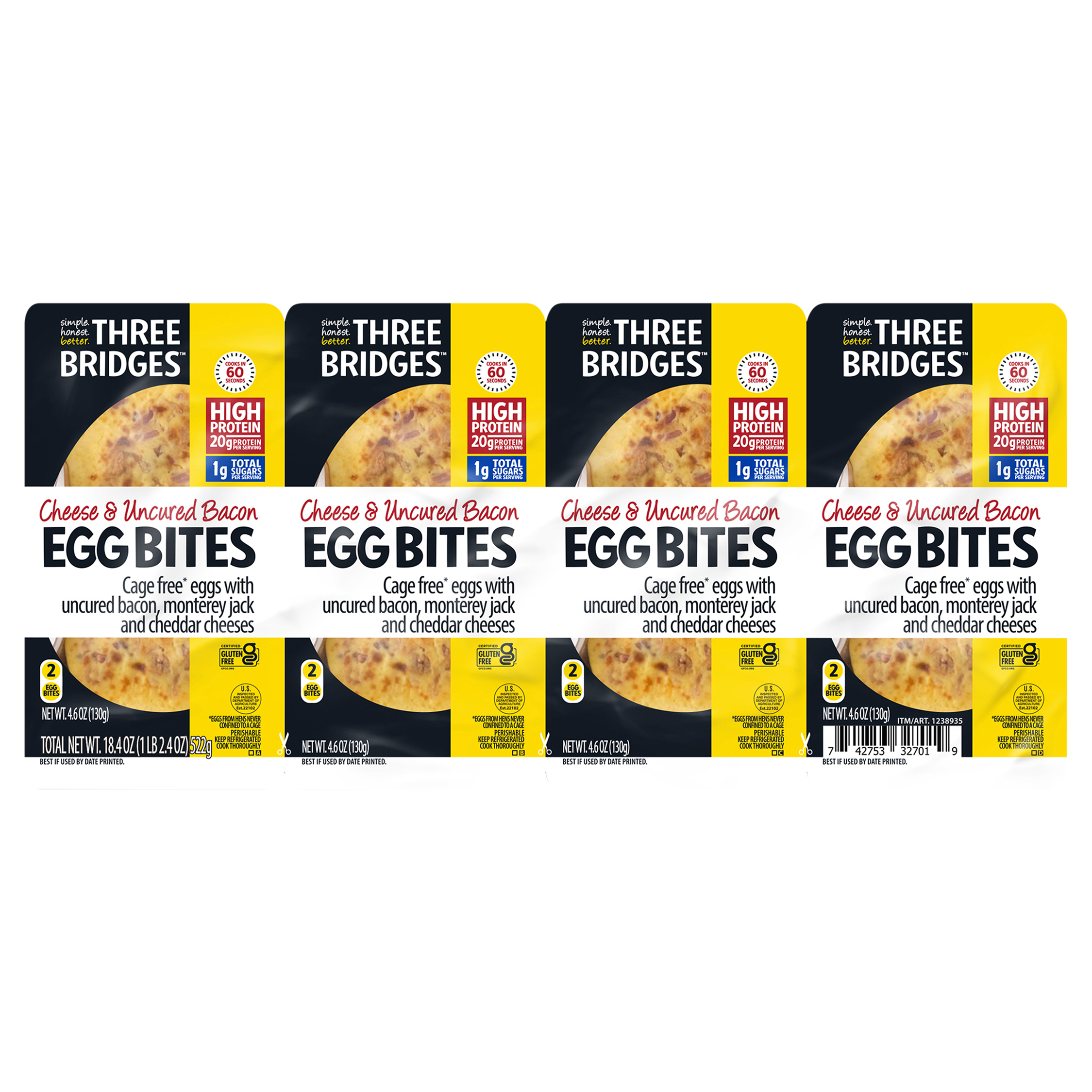 Egg Bites, Cheese & Uncured Bacon