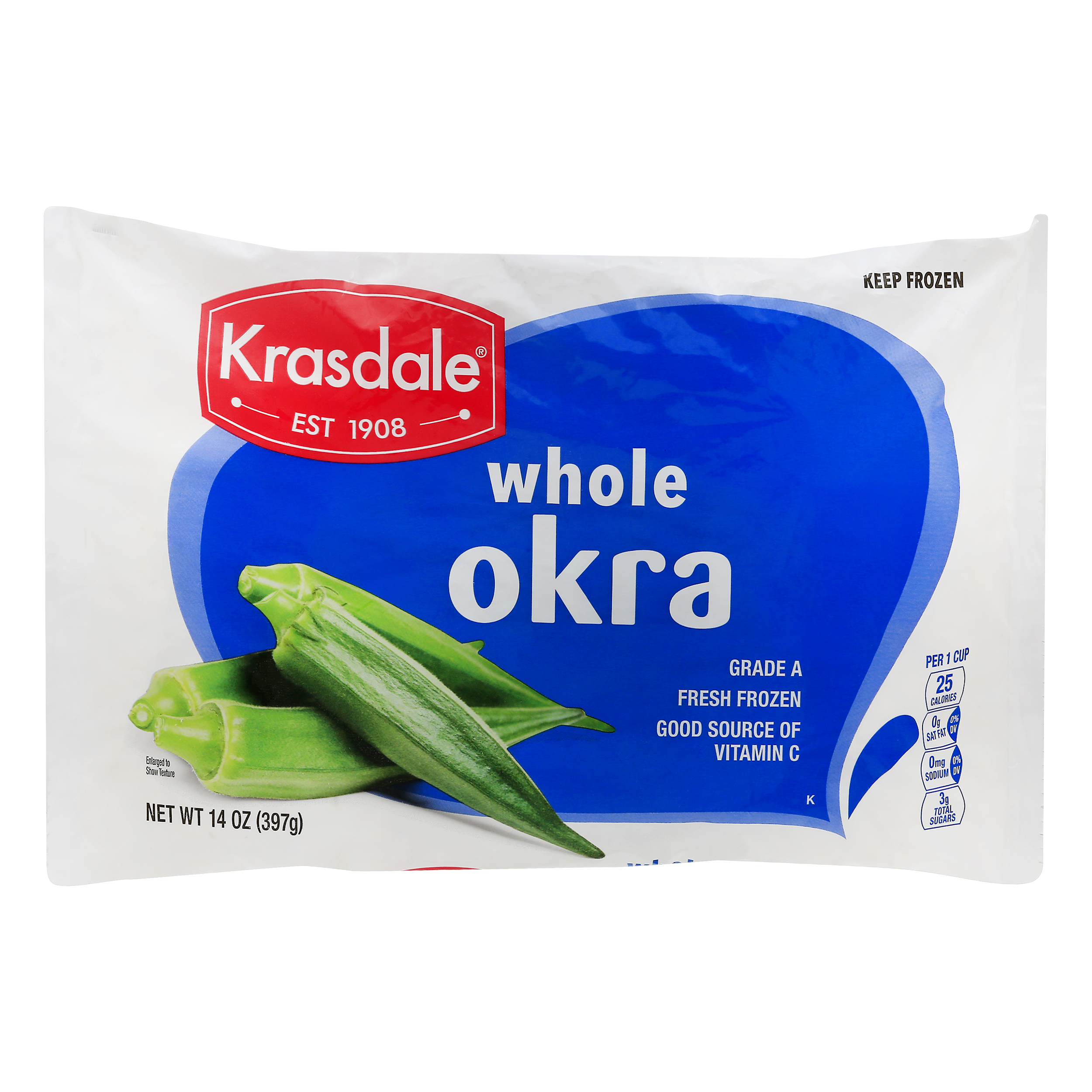 Krasdale Whole Okra 14 Oz