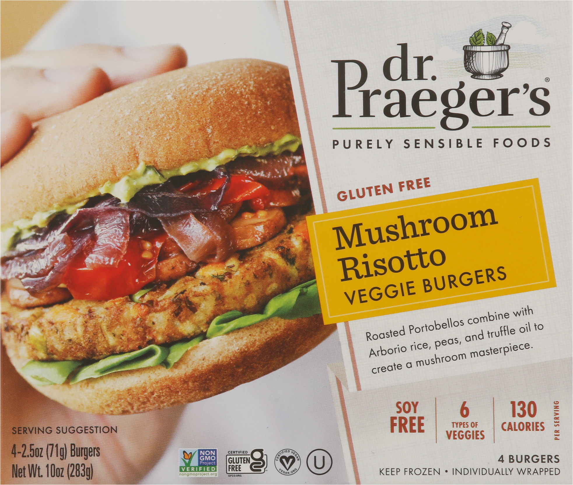 Veggie Burgers, Gluten Free, Mushroom Risotto
