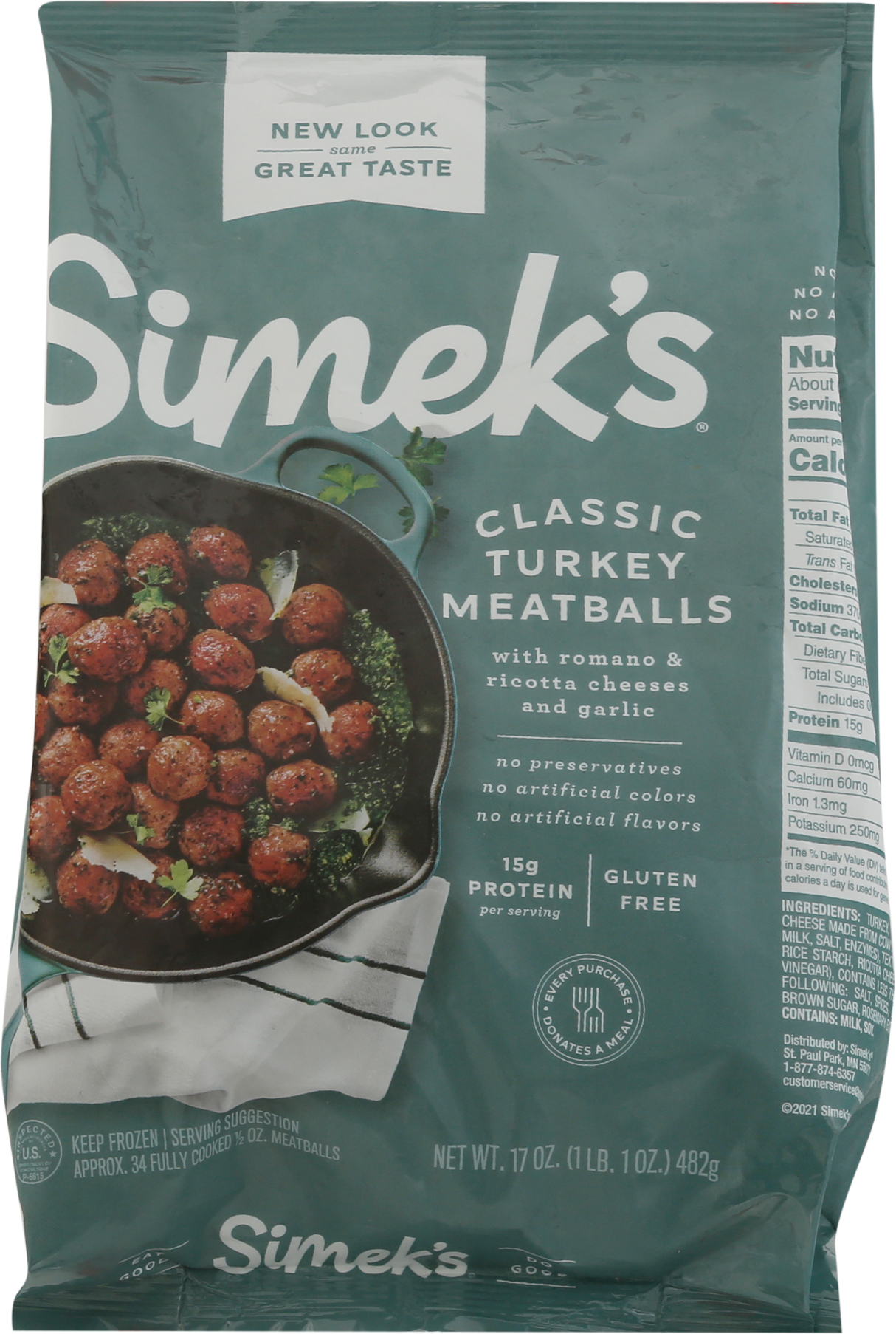 Calories in Turkey Meatballs from Giant Nature's Promise