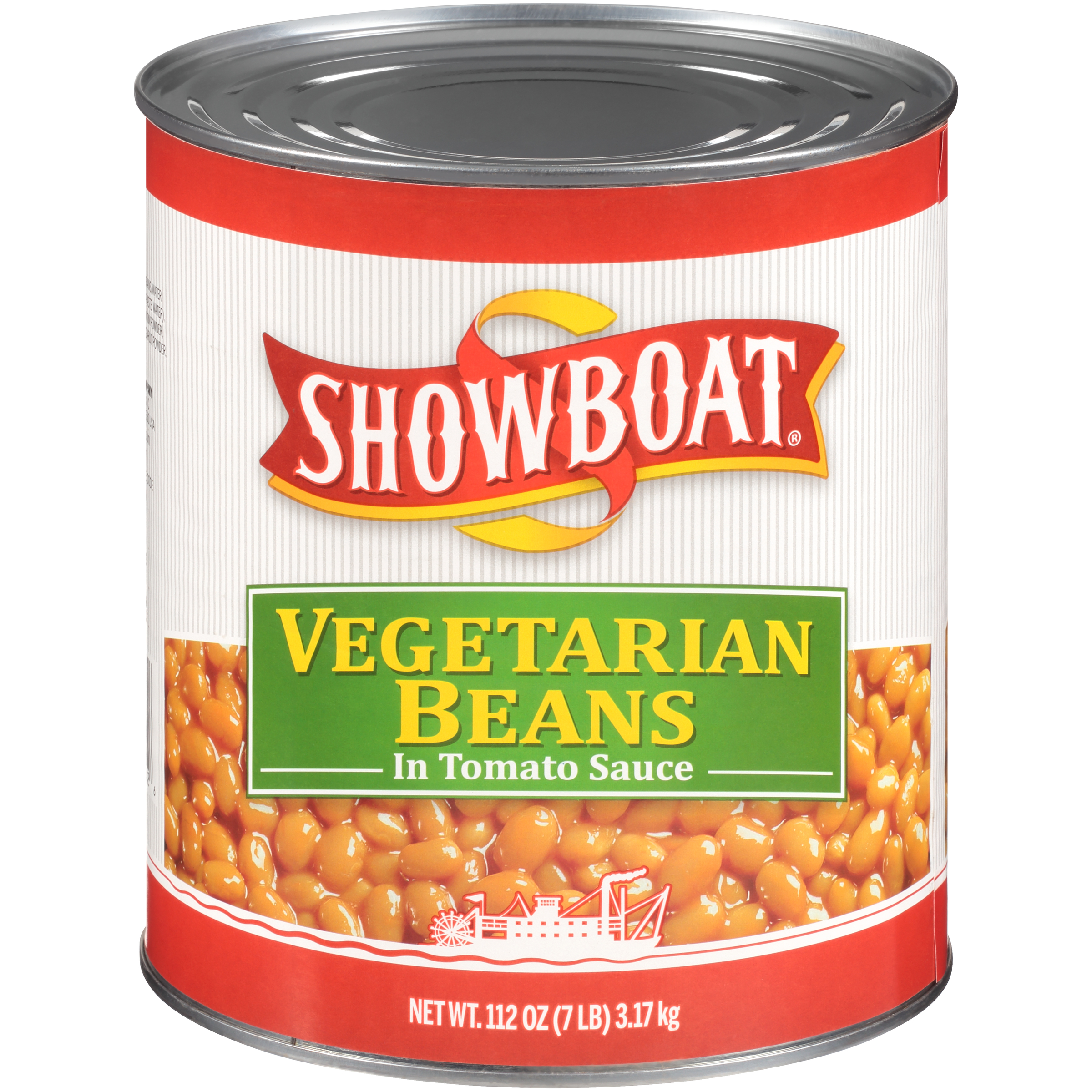 Showboat® Vegetarian Beans In Tomato Sauce 112 Oz. Can