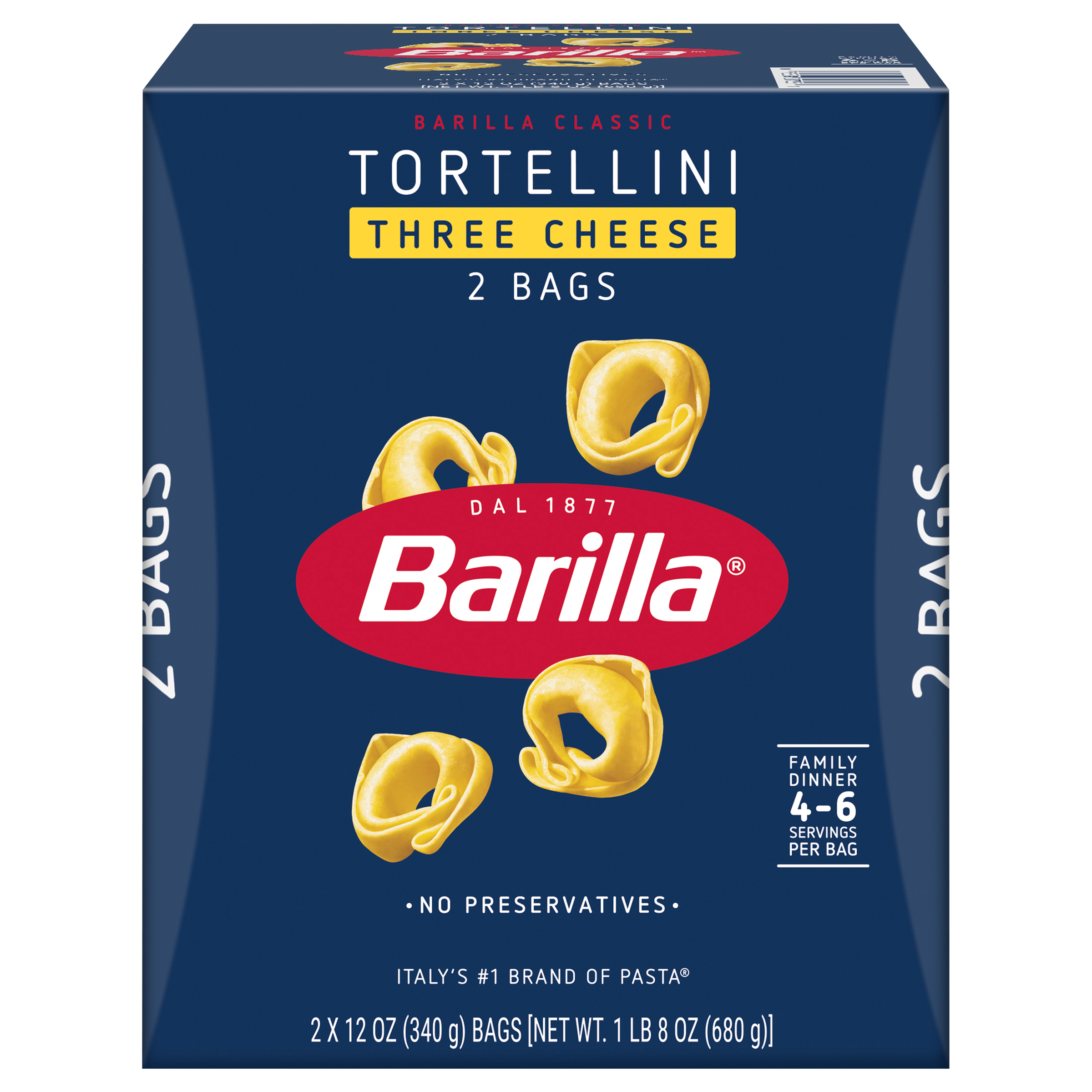 Barilla Three Cheese Tortellini 2 - 12 Oz Bags