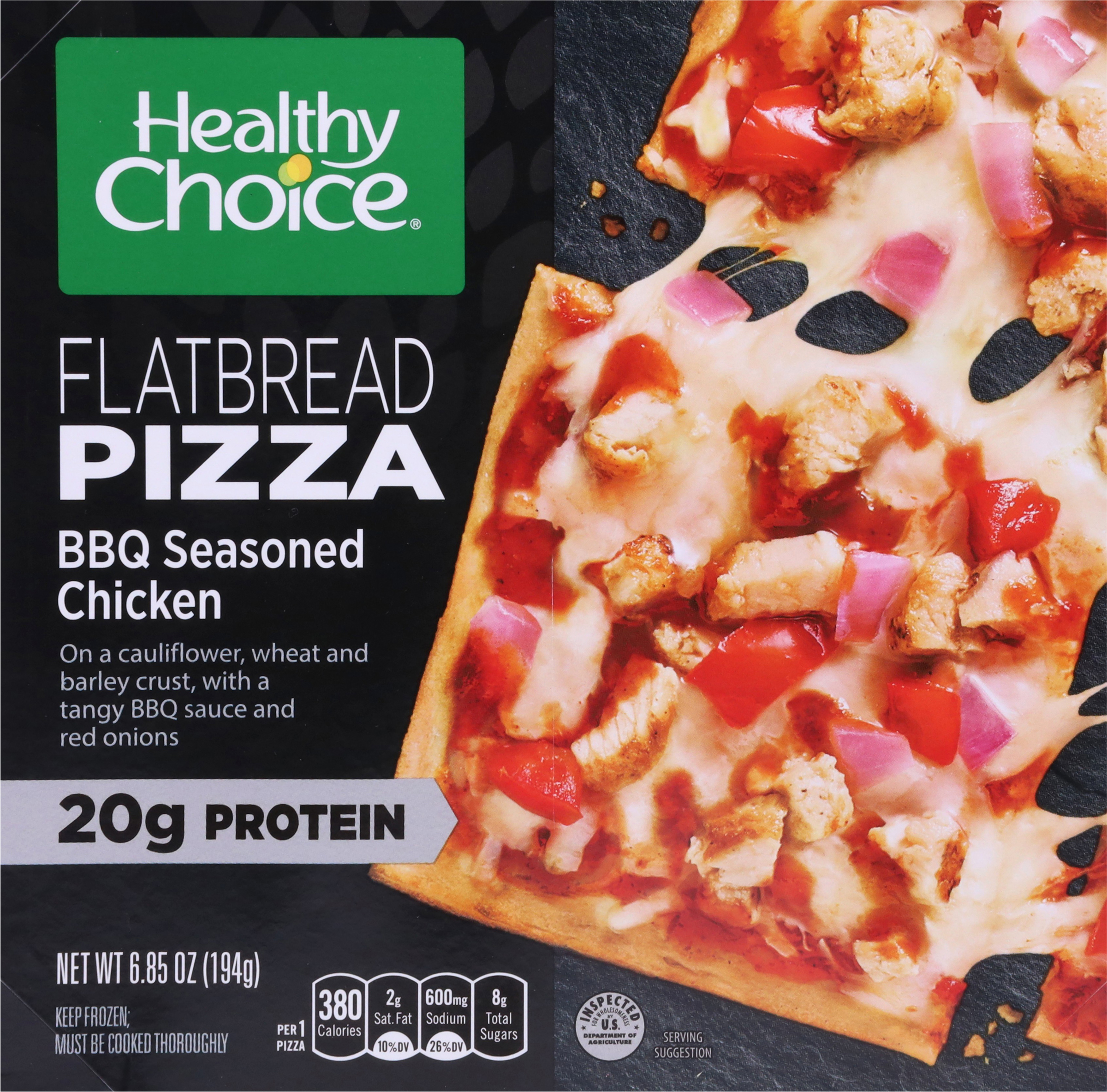 Pizza, BBQ Seasoned Chicken, Flatbread