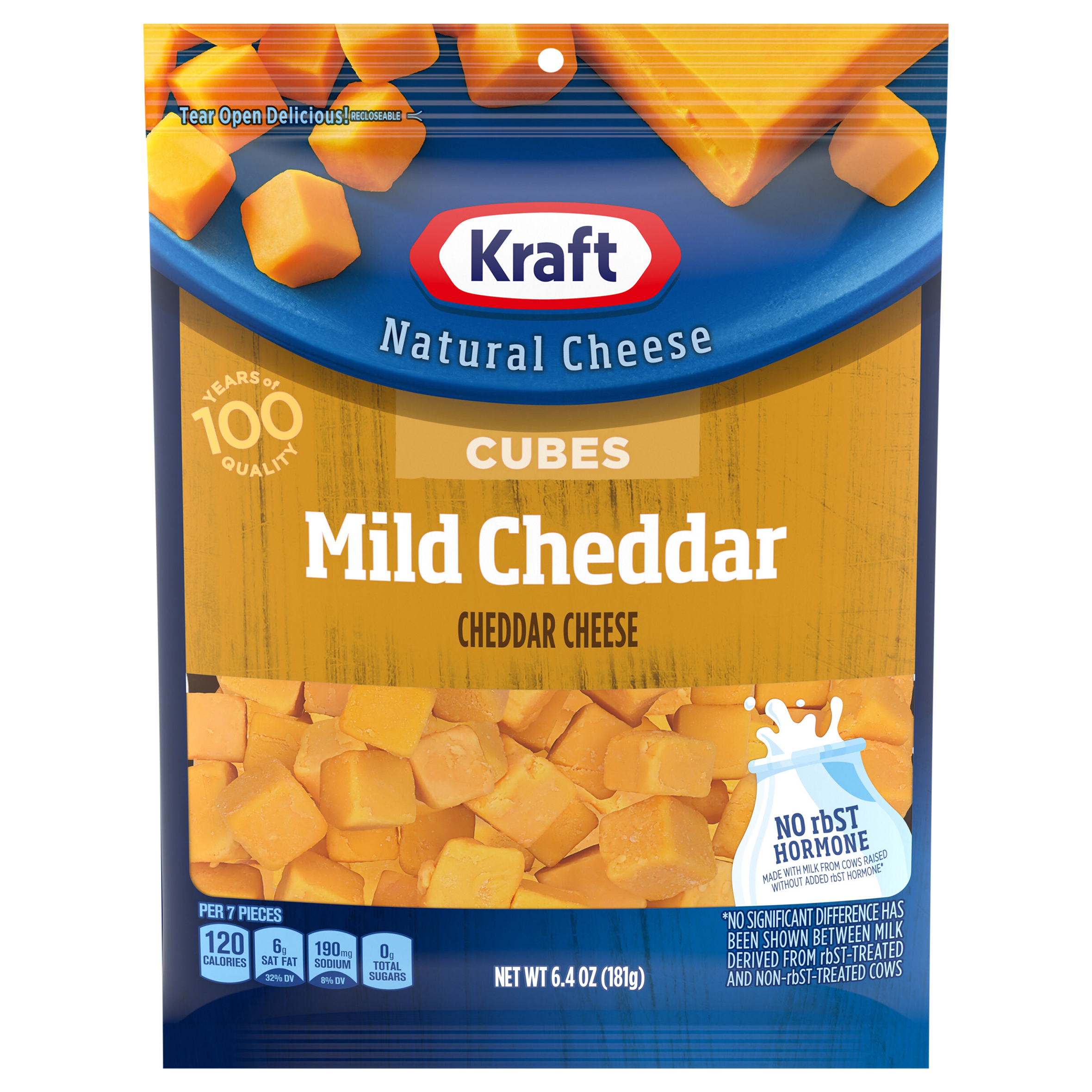 Cheese, Mild Cheddar, Cubes