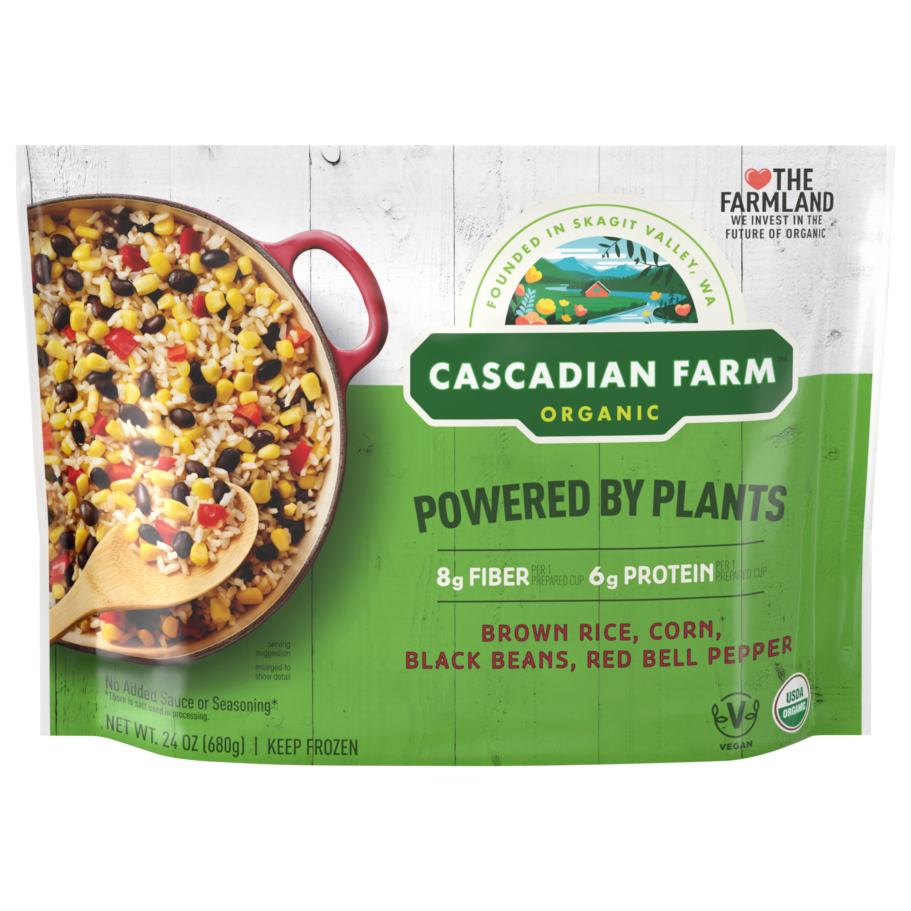 Brown Rice, Corn, Black Beans, Red Bell Pepper, Organic