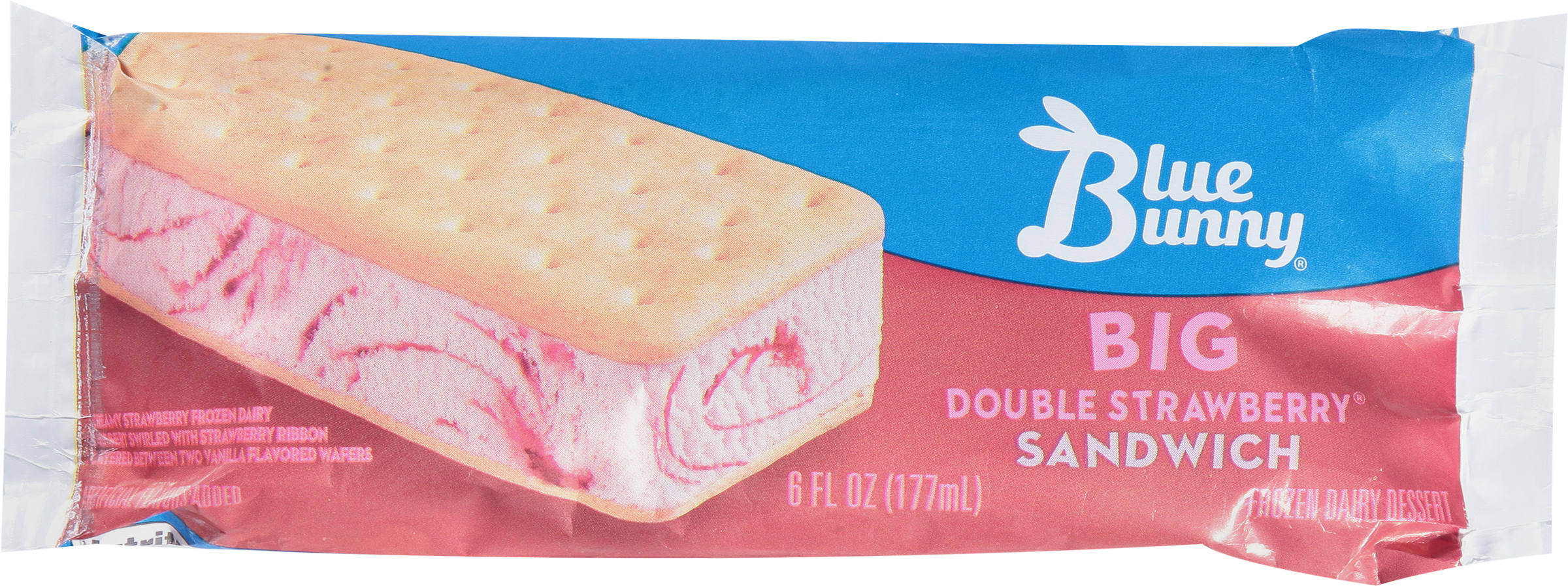 Frozen Dairy Dessert, Sandwich, Double Strawberry, Big
