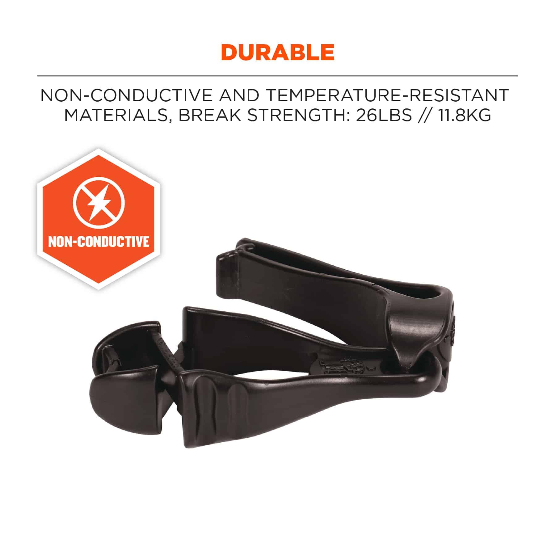 Ergodyne Squids 3405 Glove Clip Holder With Belt Clip - Breakaway Design, Holds Gloves, Masks, Keys