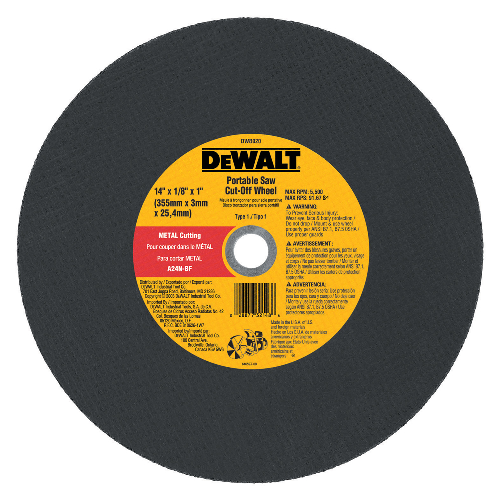 Dewalt Metal XP Cutting Wheel 5 Type-27 DW8858 - Preston Hardware