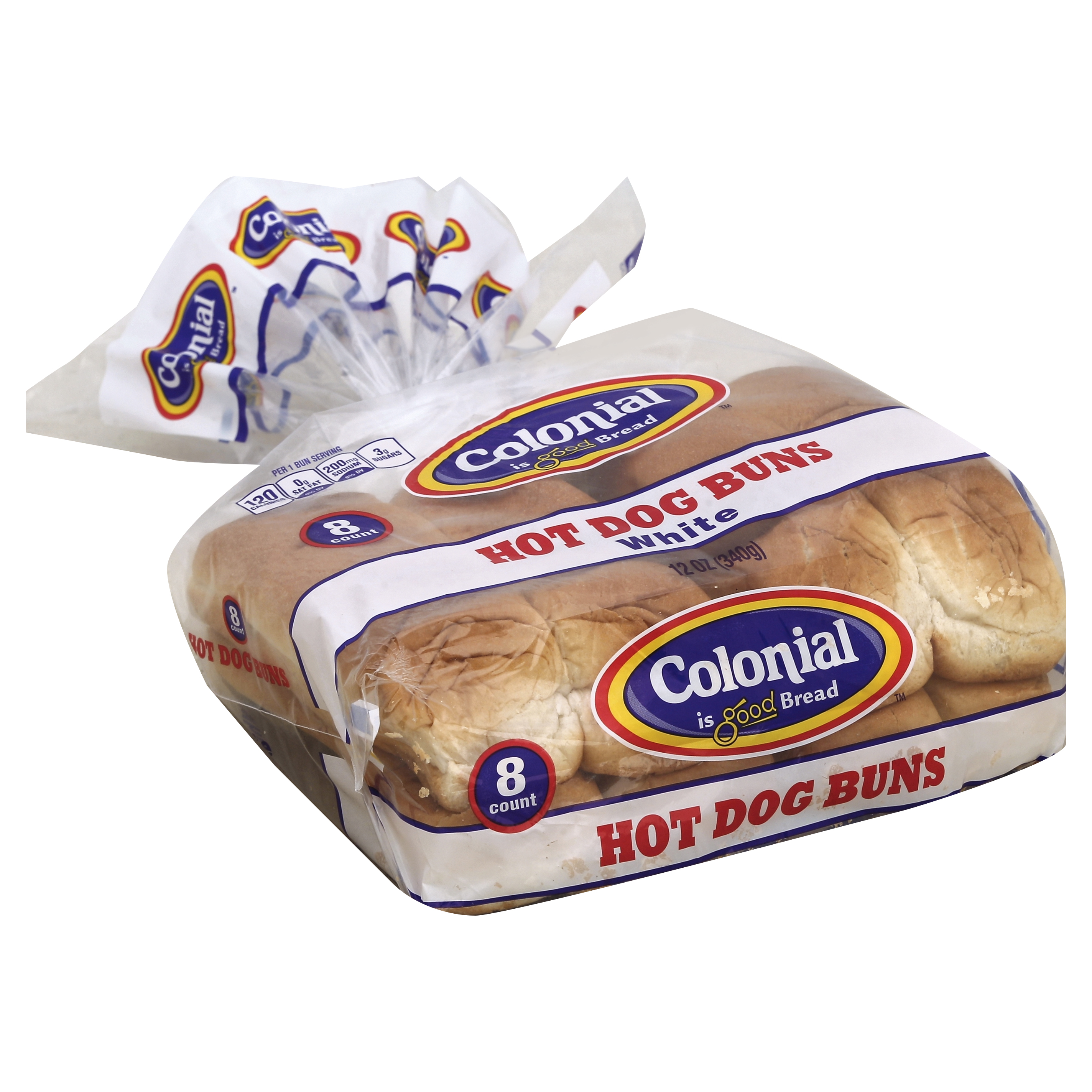 Colonial Hot Dog Buns 8 Ea