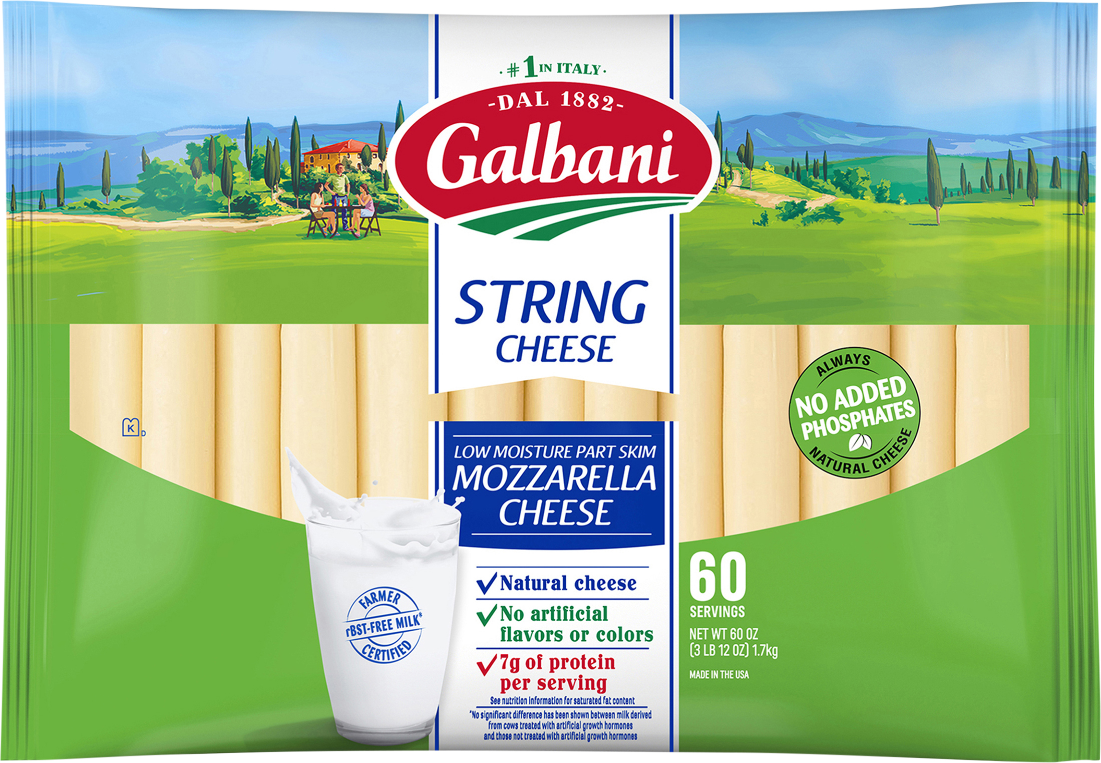 String Cheese, Mozzarella, Low Moisture Part Skim