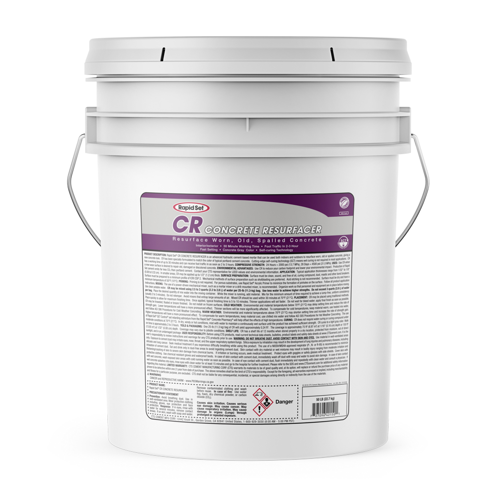 White Cap | Rapid Set Cement 50Lb Pail Cr Concrete Resurfacer