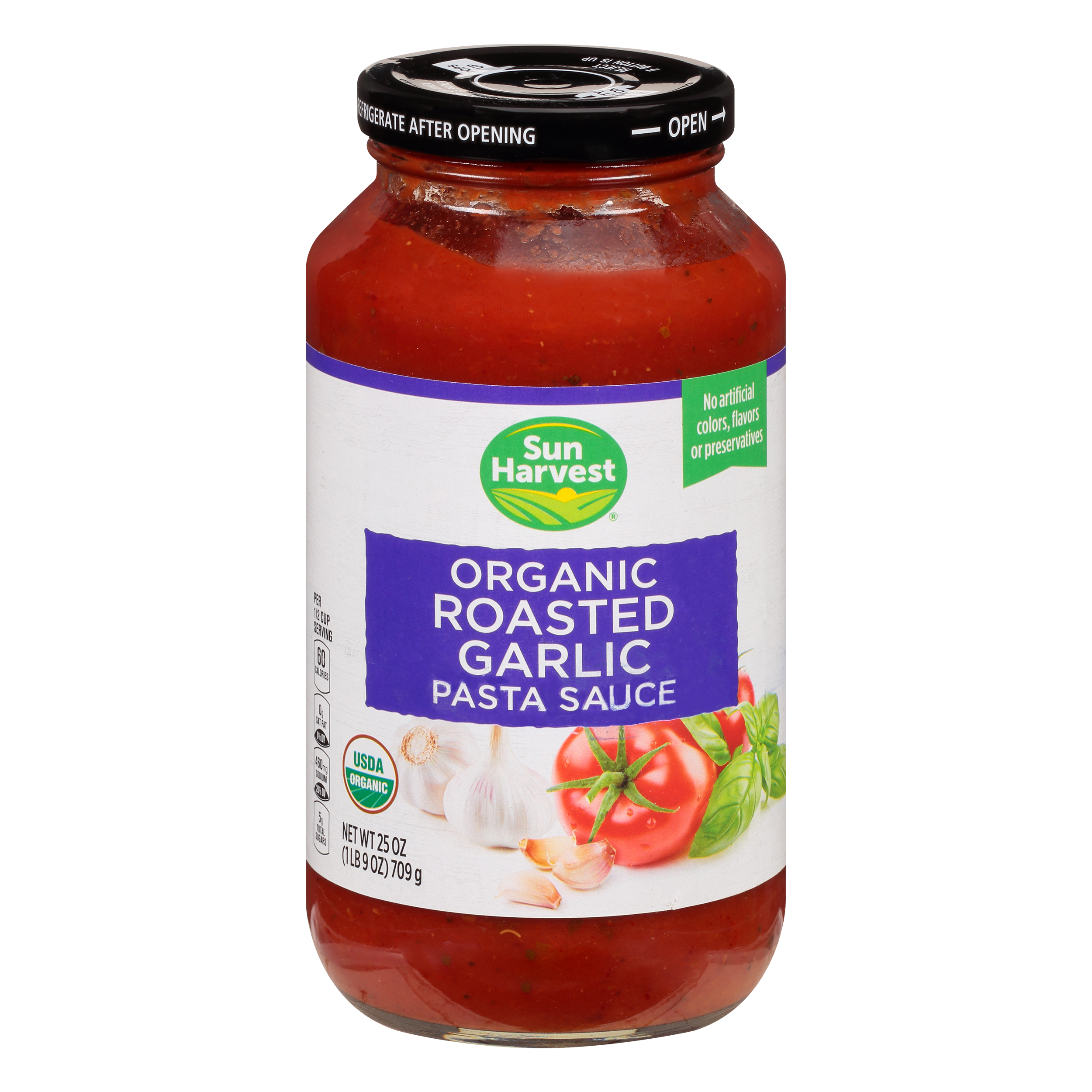 Sun Harvest Organic Roasted Garlic Pasta Sauce 25 Oz