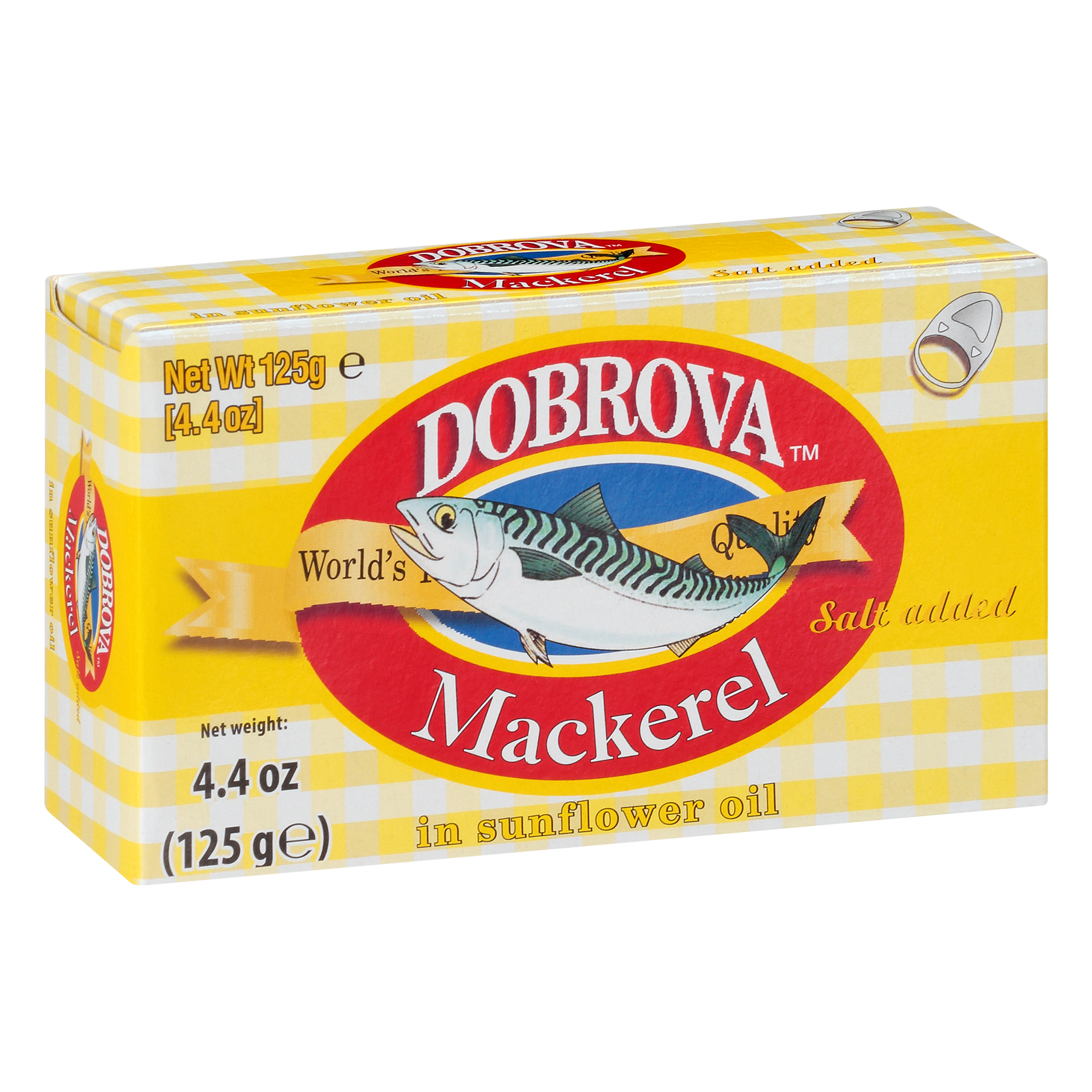 Dobrova Salt Added In Sunflower Oil Mackerel 4.4 Oz