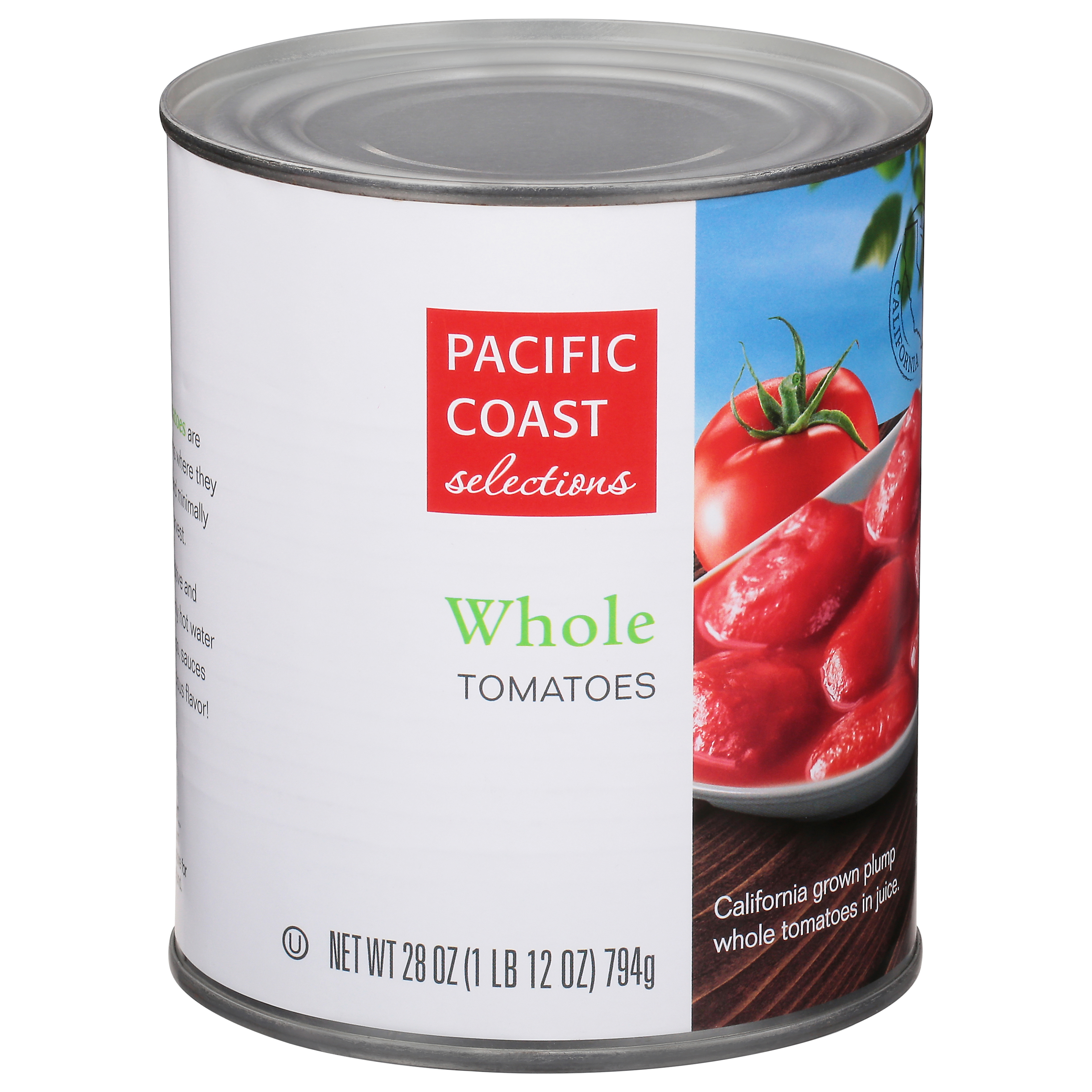 Pacific Coast Selections Whole Tomatoes 28 Oz